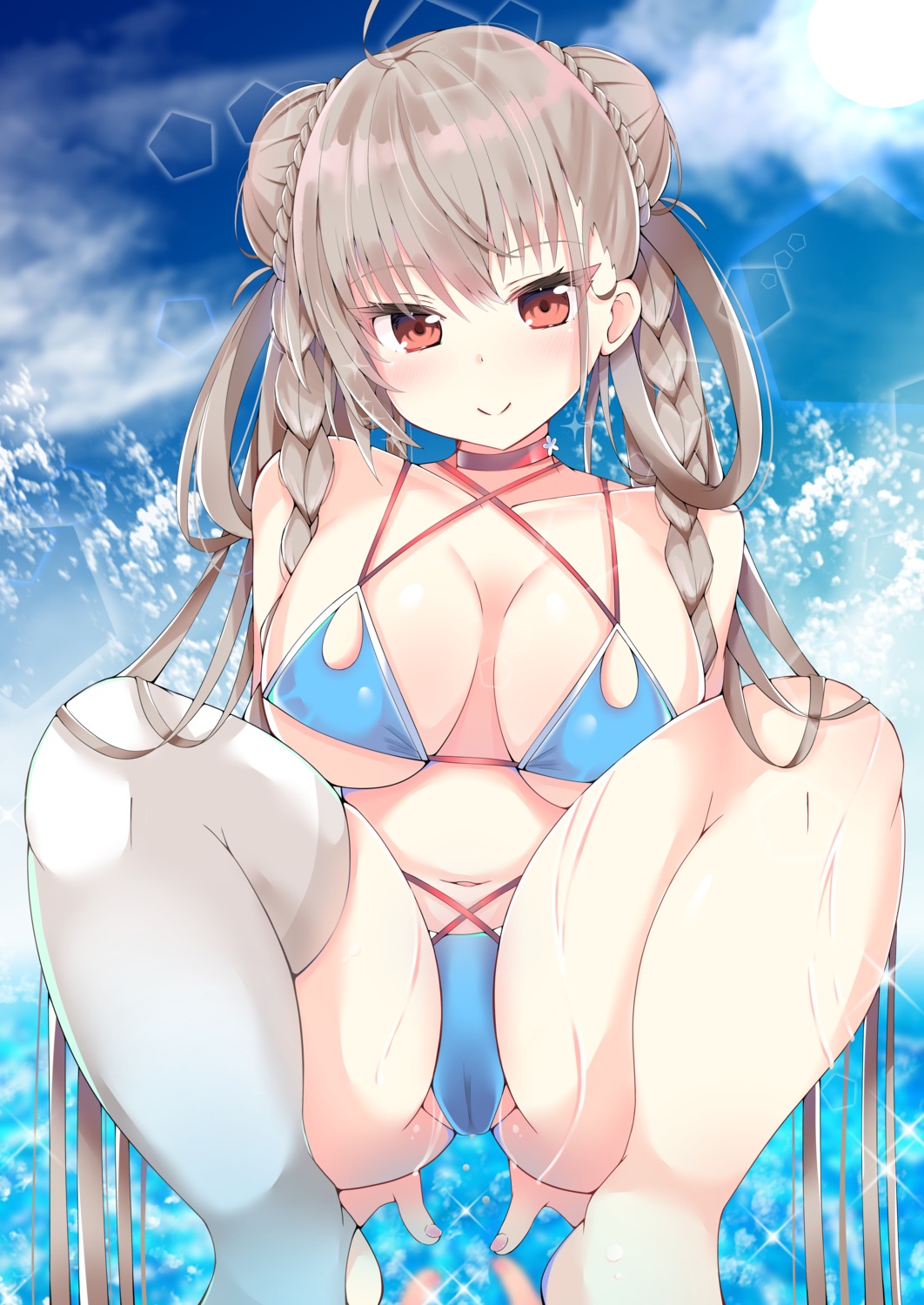 azur_lane bikini cameltoe formidable_(azur_lane) moipasu swimsuits thighhighs