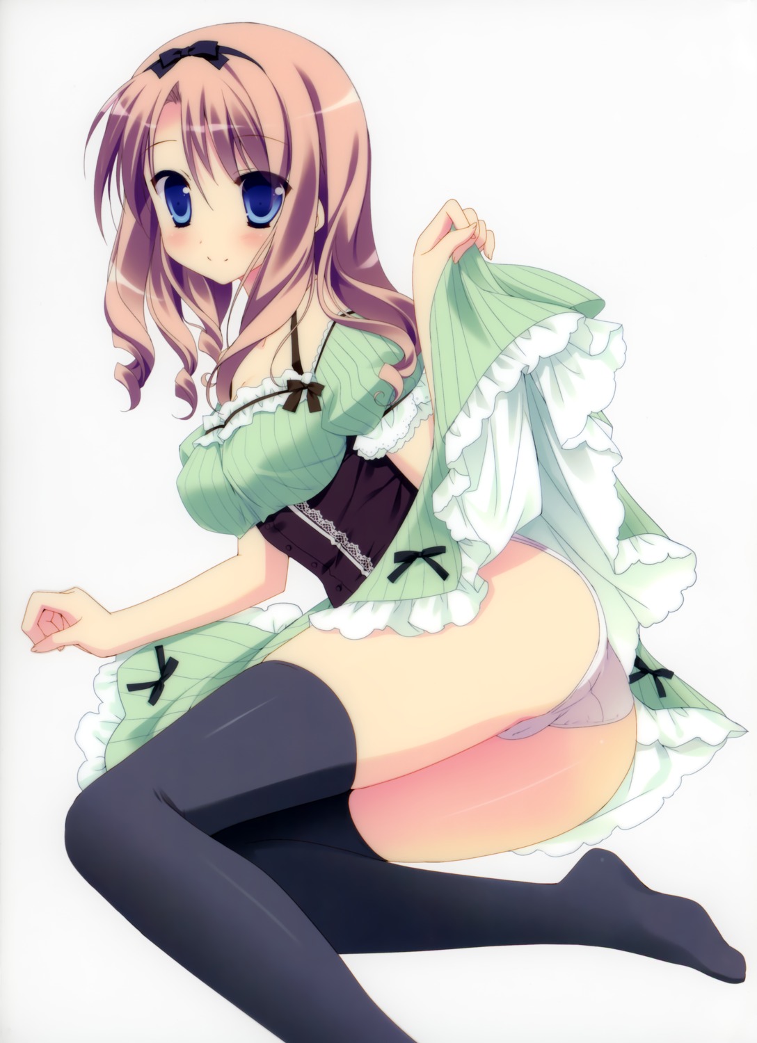 kokikko pantsu sesena_yau skirt_lift thighhighs