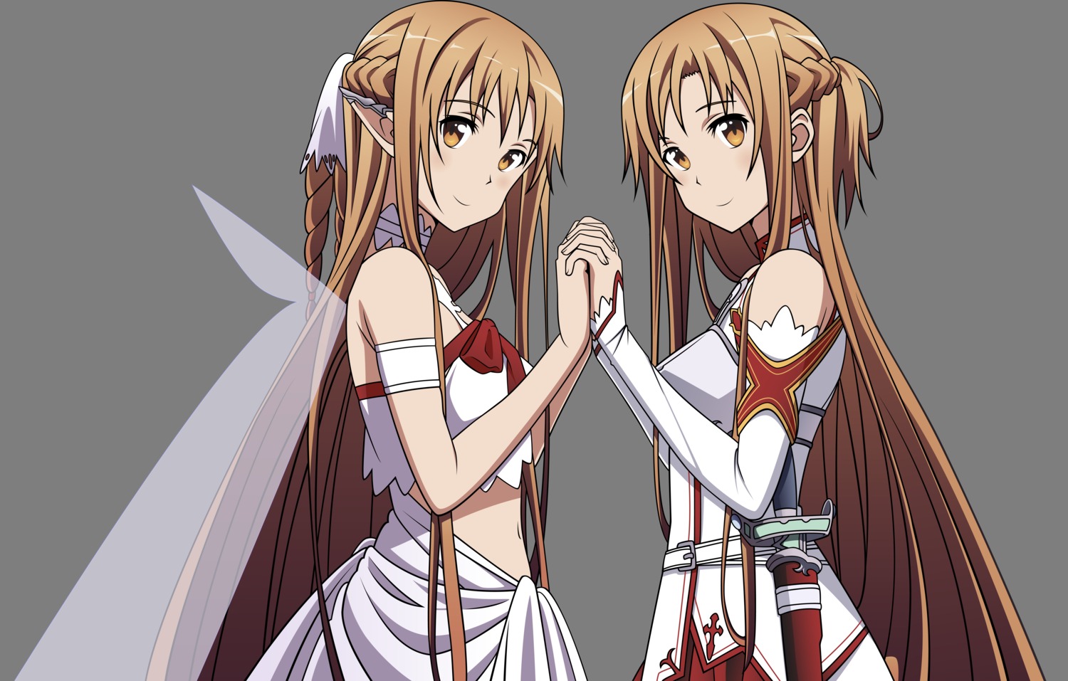 alfheim_online asuna_(sword_art_online) asuna_(titania) pointy_ears sword sword_art_online transparent_png wings