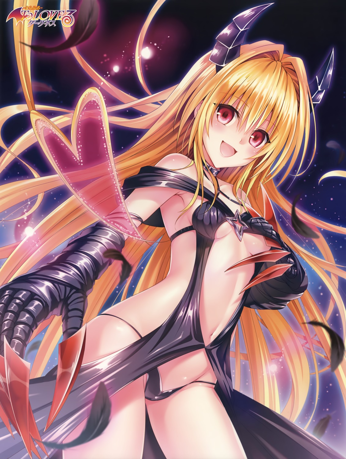 golden_darkness horns pantsu to_love_ru to_love_ru_darkness underboob undressing yabuki_kentarou