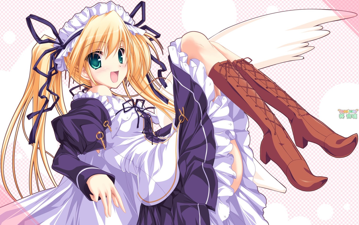 happiness heels hiiragi_anri maid tenmaso wallpaper wings