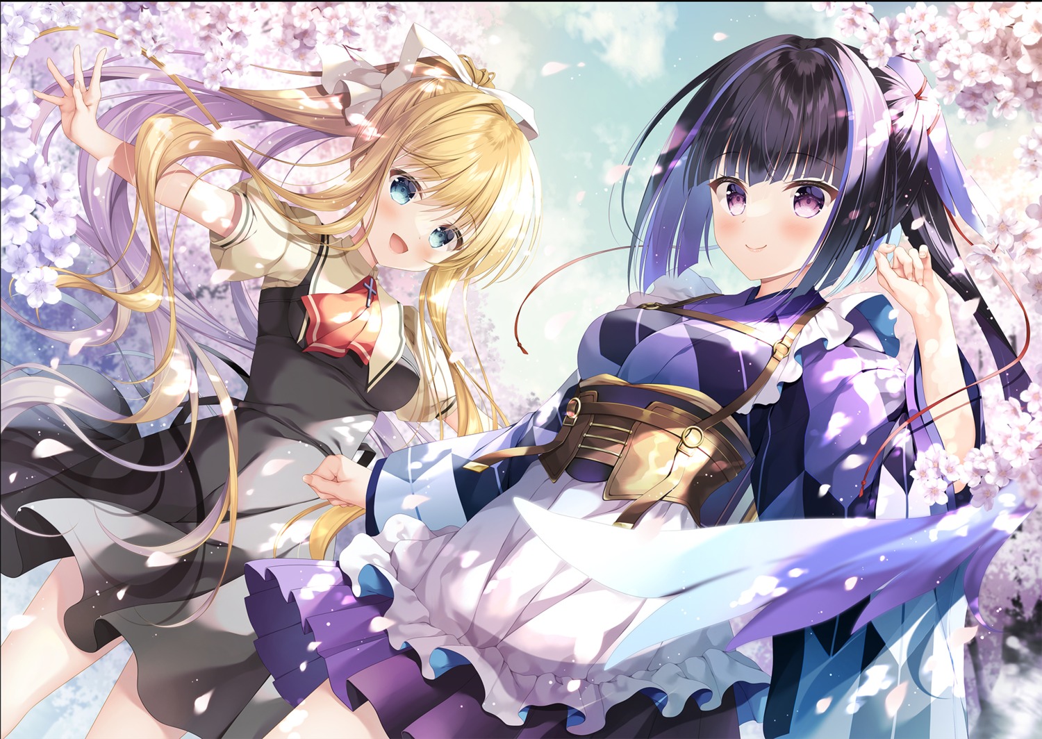 air crossover kamio_misuzu karasuba_(prima_doll) key maid prima_doll seifuku skirt_lift takano_yuki wa_maid