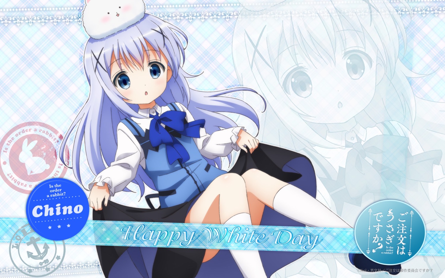 gochuumon_wa_usagi_desu_ka? kafuu_chino tippy_(gochiusa) uniform wallpaper