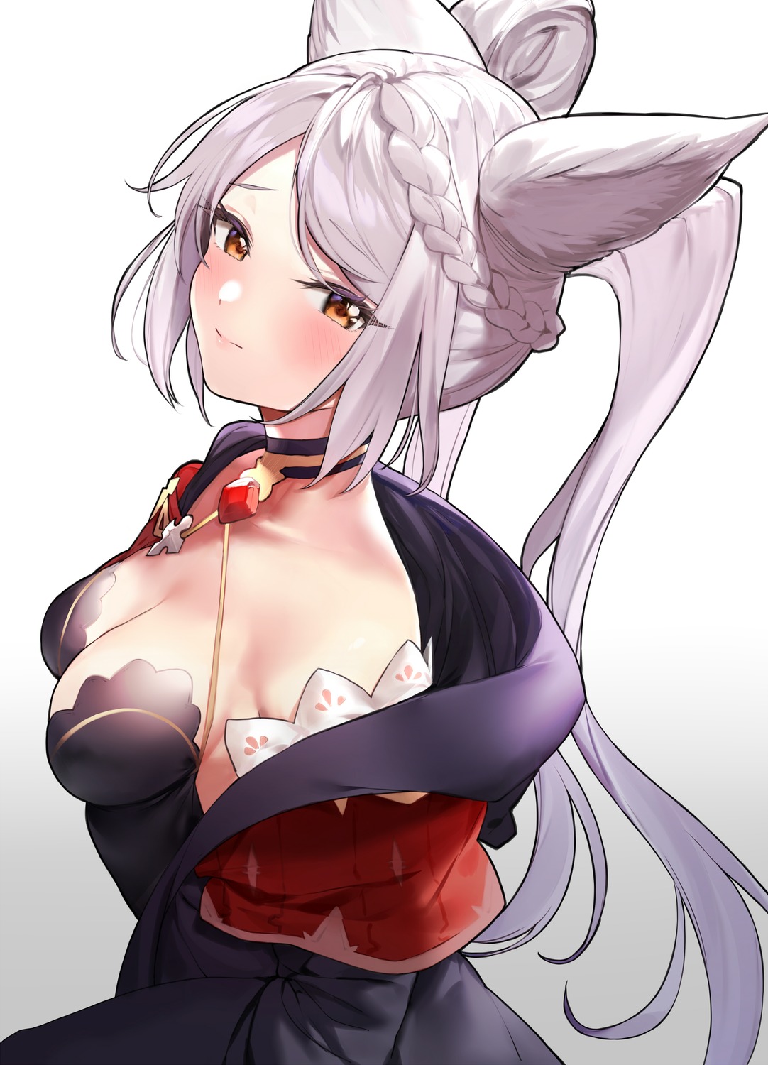 animal_ears dress fraux granblue_fantasy no_bra remora180