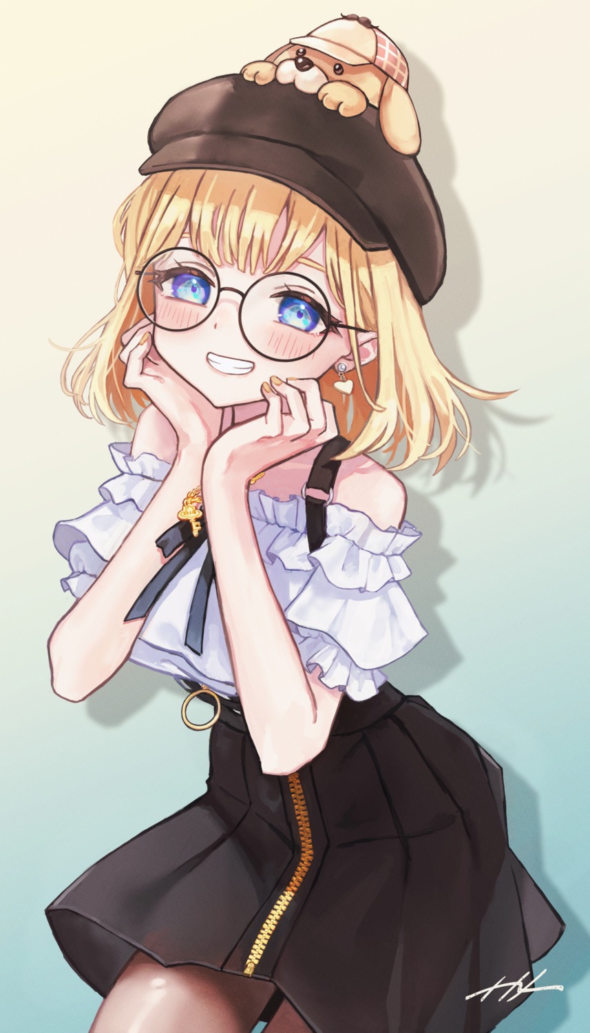 hololive hololive_english megane naname_(7name) pantyhose watson_amelia