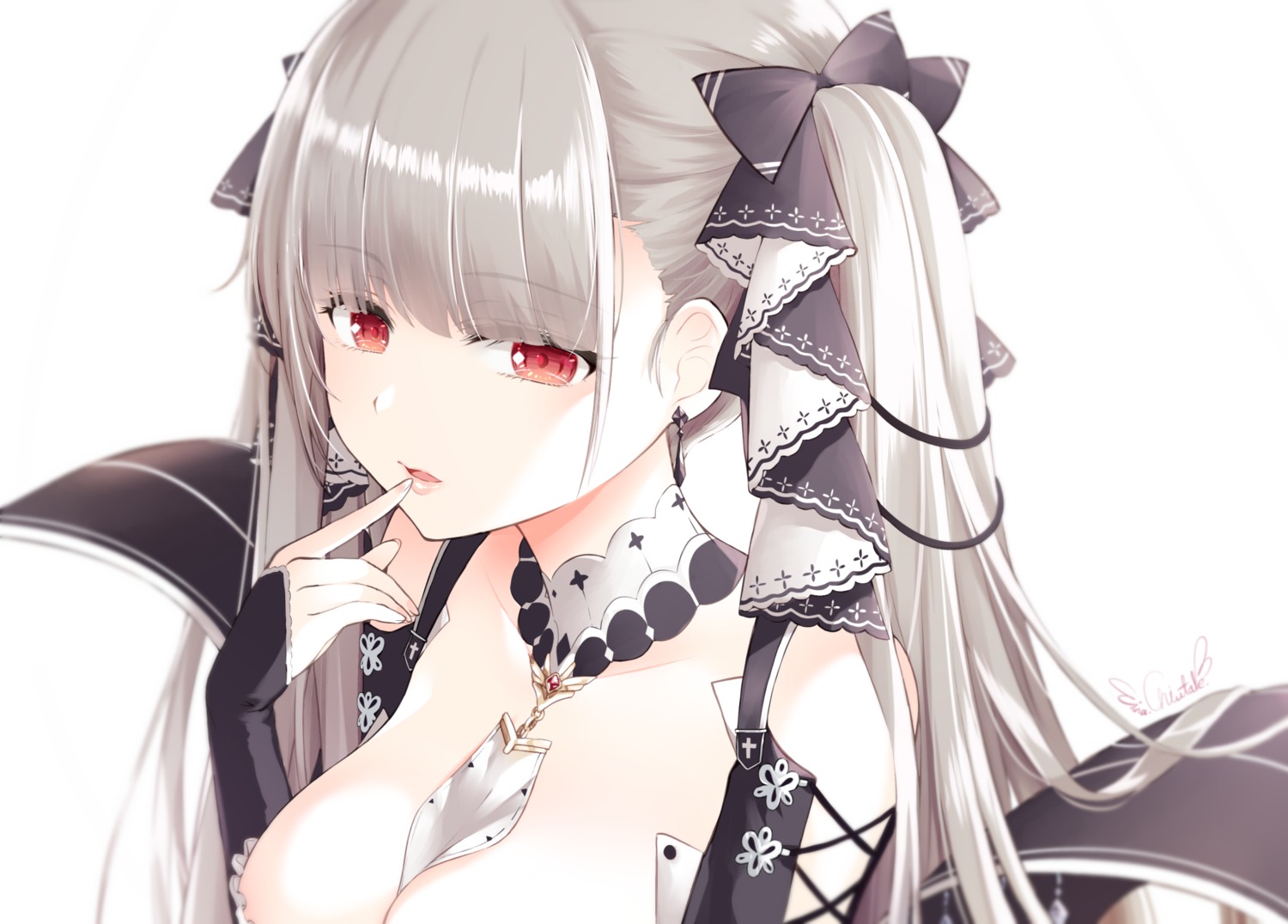 azur_lane chiutake_mina formidable_(azur_lane) gothic_lolita lolita_fashion no_bra