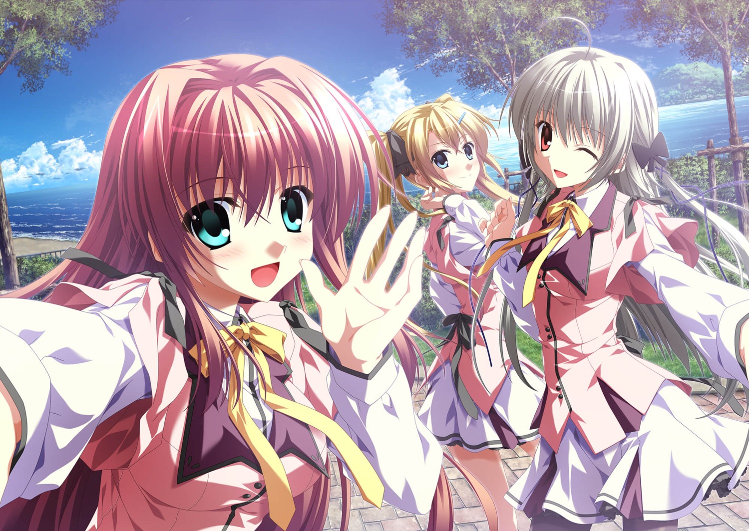 amano_hotaru jpeg_artifacts kamishiro_alice minori nanao_naru narumi_sakura pantyhose seifuku supipara yuuki_tatsuya