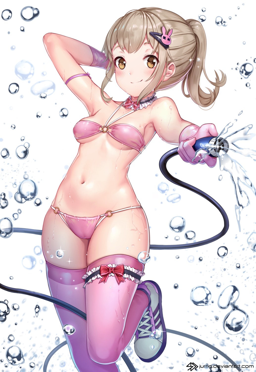 bikini garter swimsuits thighhighs un_s underboob