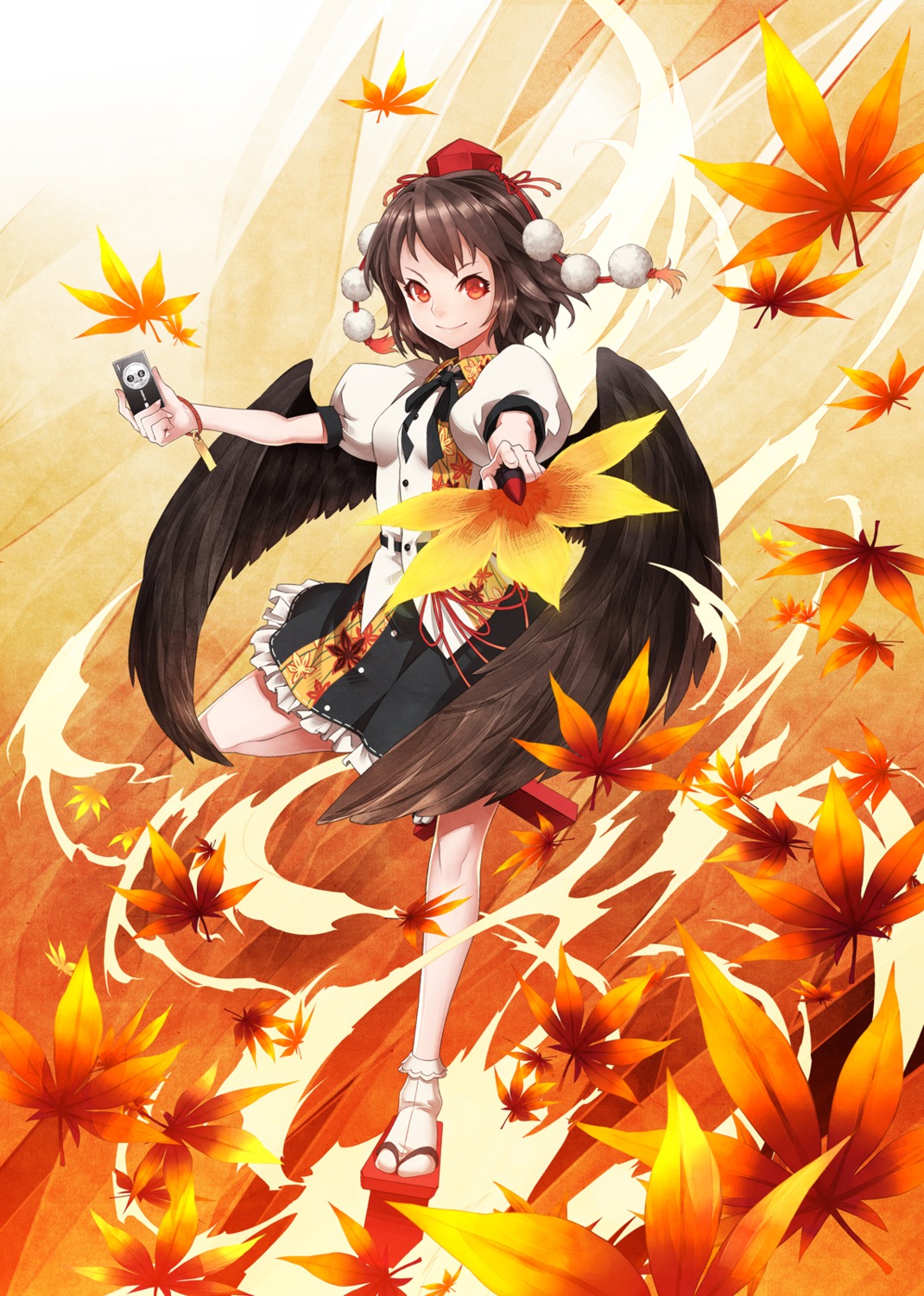 kunieda shameimaru_aya touhou wings