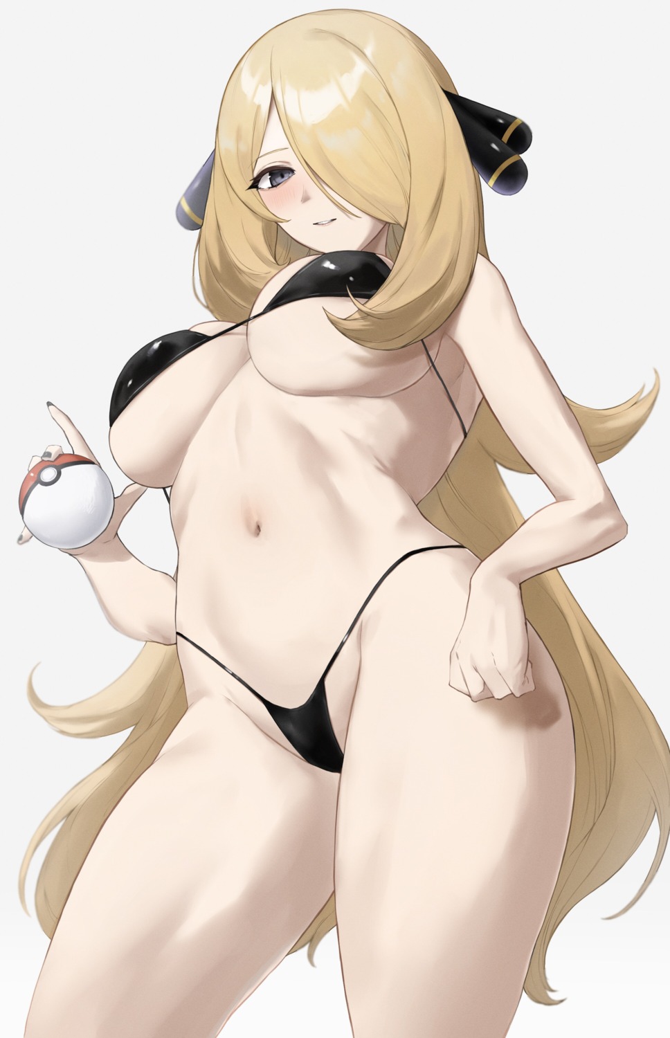 bikini kataku_musou pokemon pokemon_bdsp pokemon_dppt shirona_(pokemon) swimsuits thong