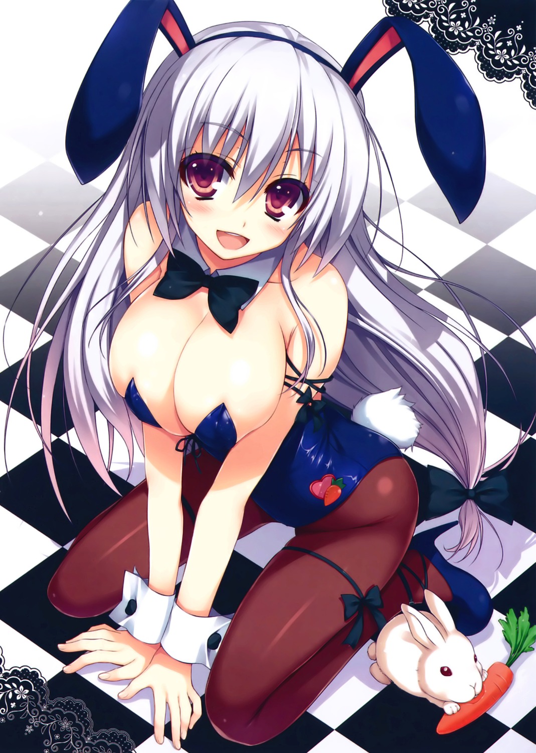 animal_ears bunny_ears bunny_girl cleavage pantyhose tomose_shunsaku