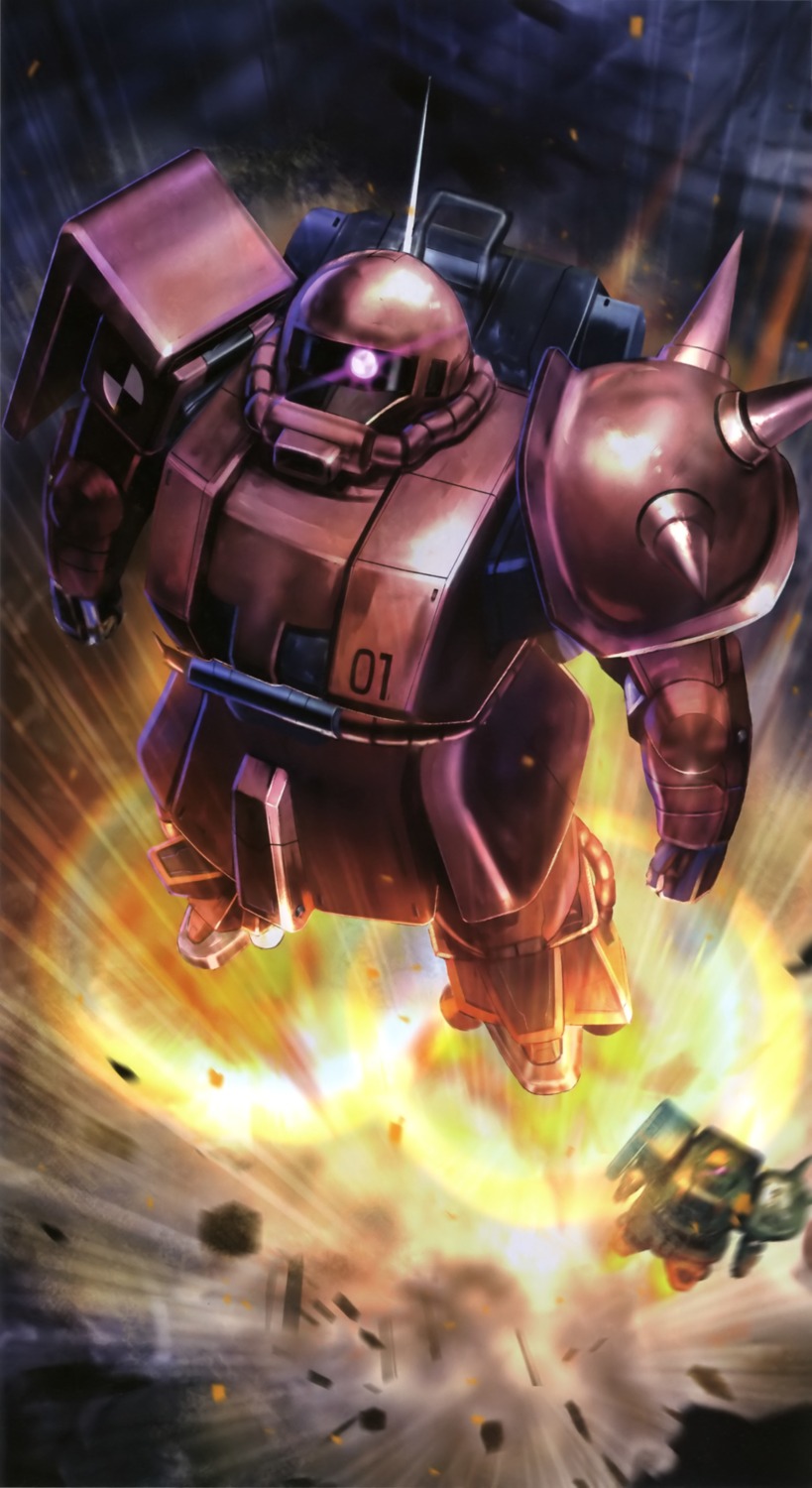 gundam mecha mobile_suit_gundam ms-06_zaku_ii