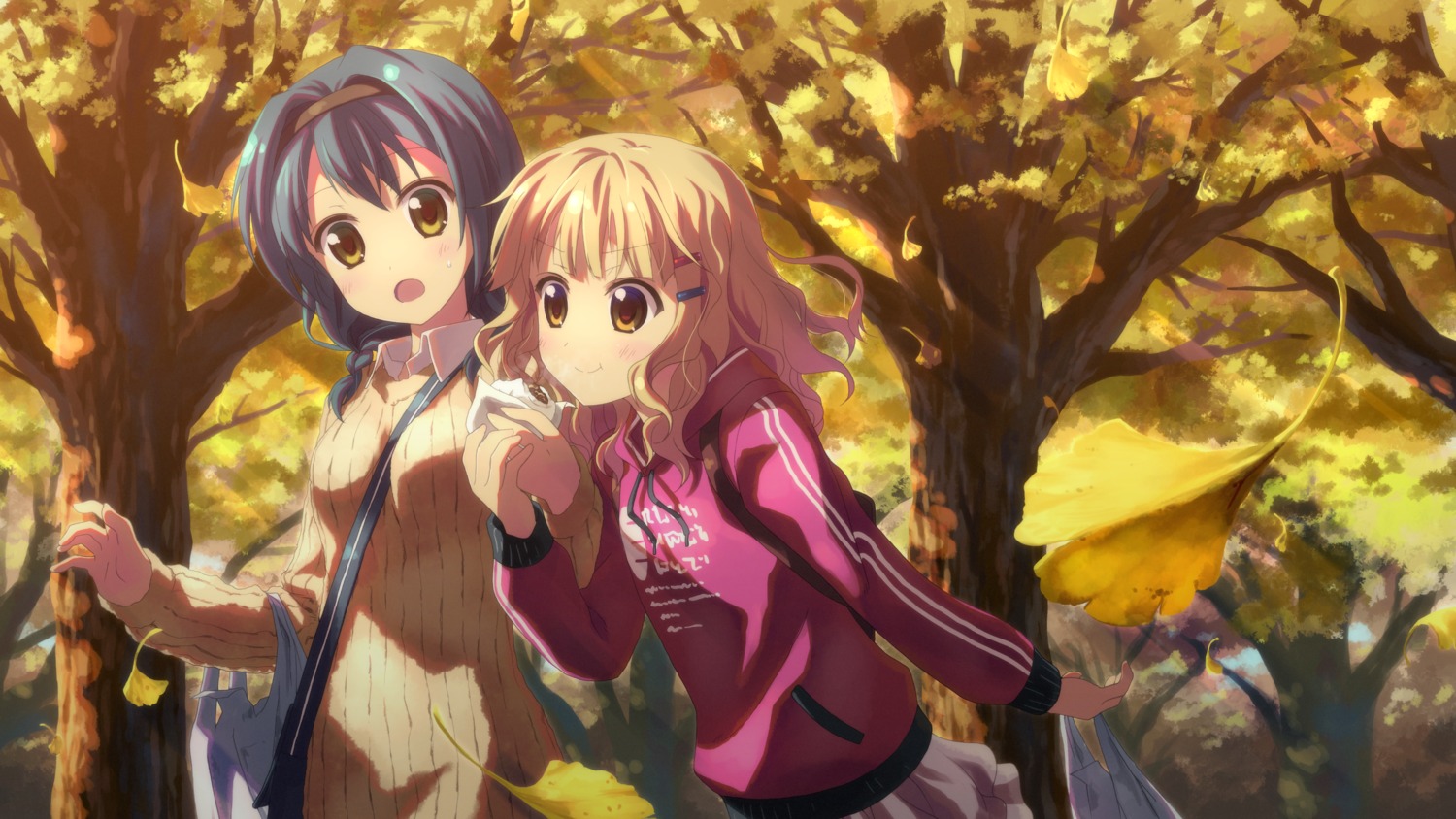 furutani_himawari oomuro_sakurako studio_s.d.t. wallpaper yuru_yuri yuuki_tatsuya