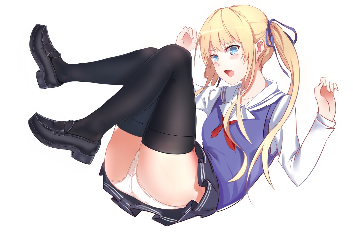 annnna pantsu saenai_heroine_no_sodatekata sawamura_spencer_eriri seifuku thighhighs