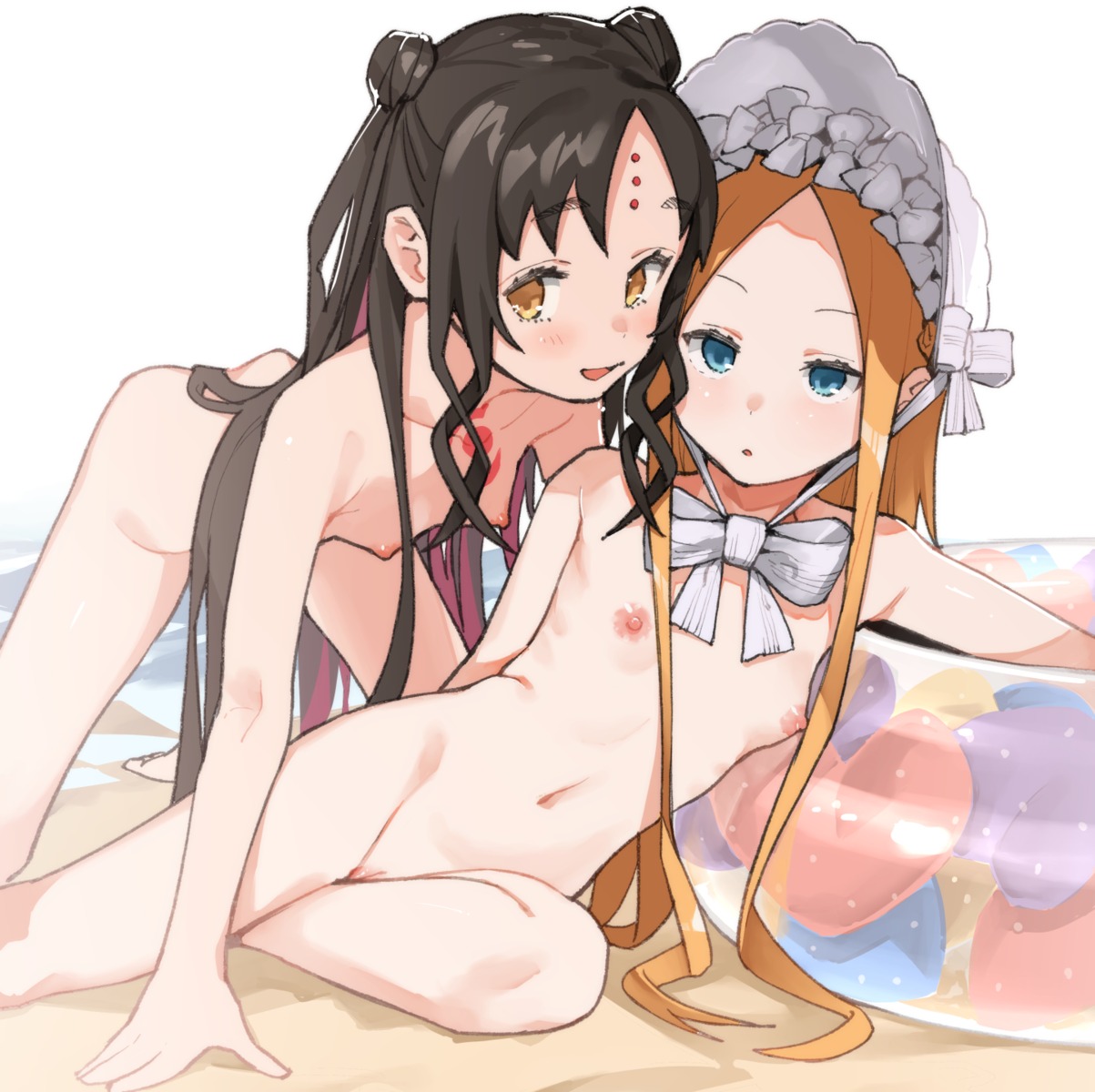 abigail_williams_(fate) fate/grand_order loli muchi_maro naked nipples pussy sessyoin_kiara tattoo uncensored