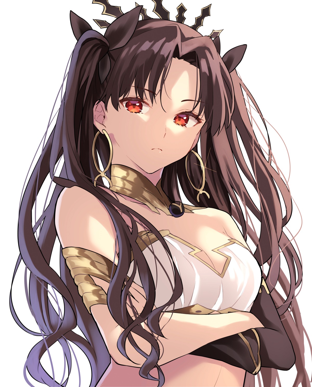 cleavage fate/grand_order ishtar_(fate/grand_order) lq_saku