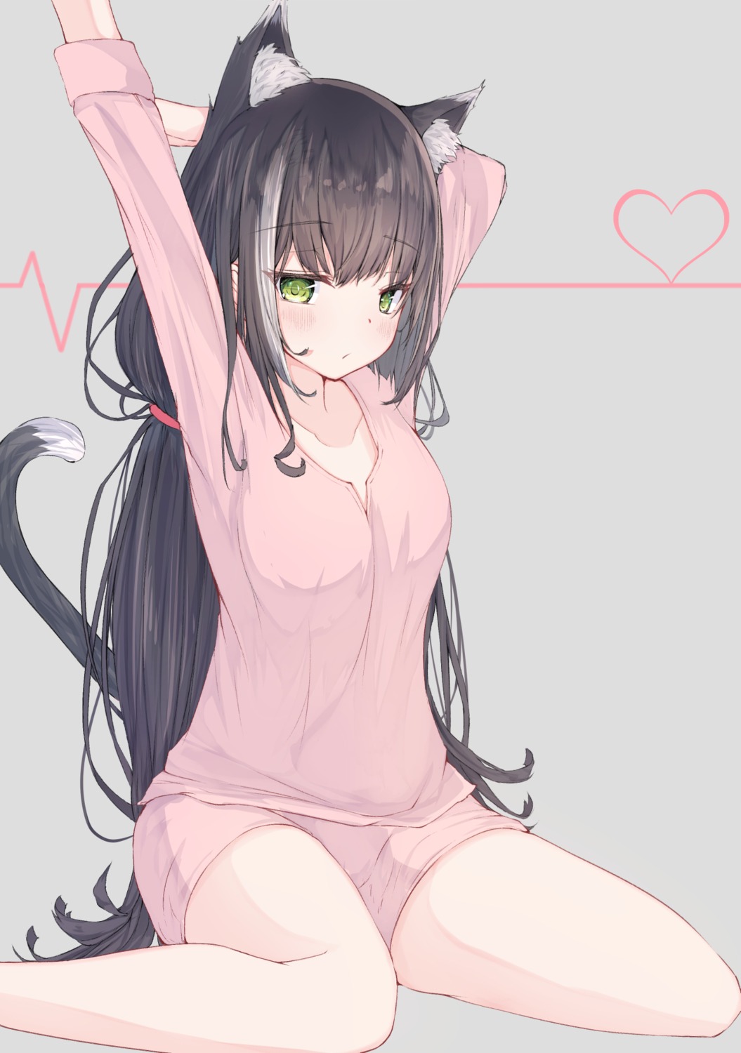 animal_ears karyl_(princess_connect) megumi_kei nekomimi pajama princess_connect! princess_connect!_re:dive tail