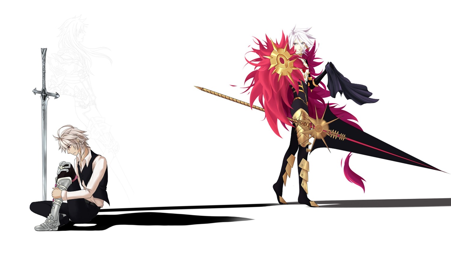 aki(6) armor fate/apocrypha fate/stay_night karna_(fate) sieg_(fate/apocrypha) siegfried_(fate) sword weapon