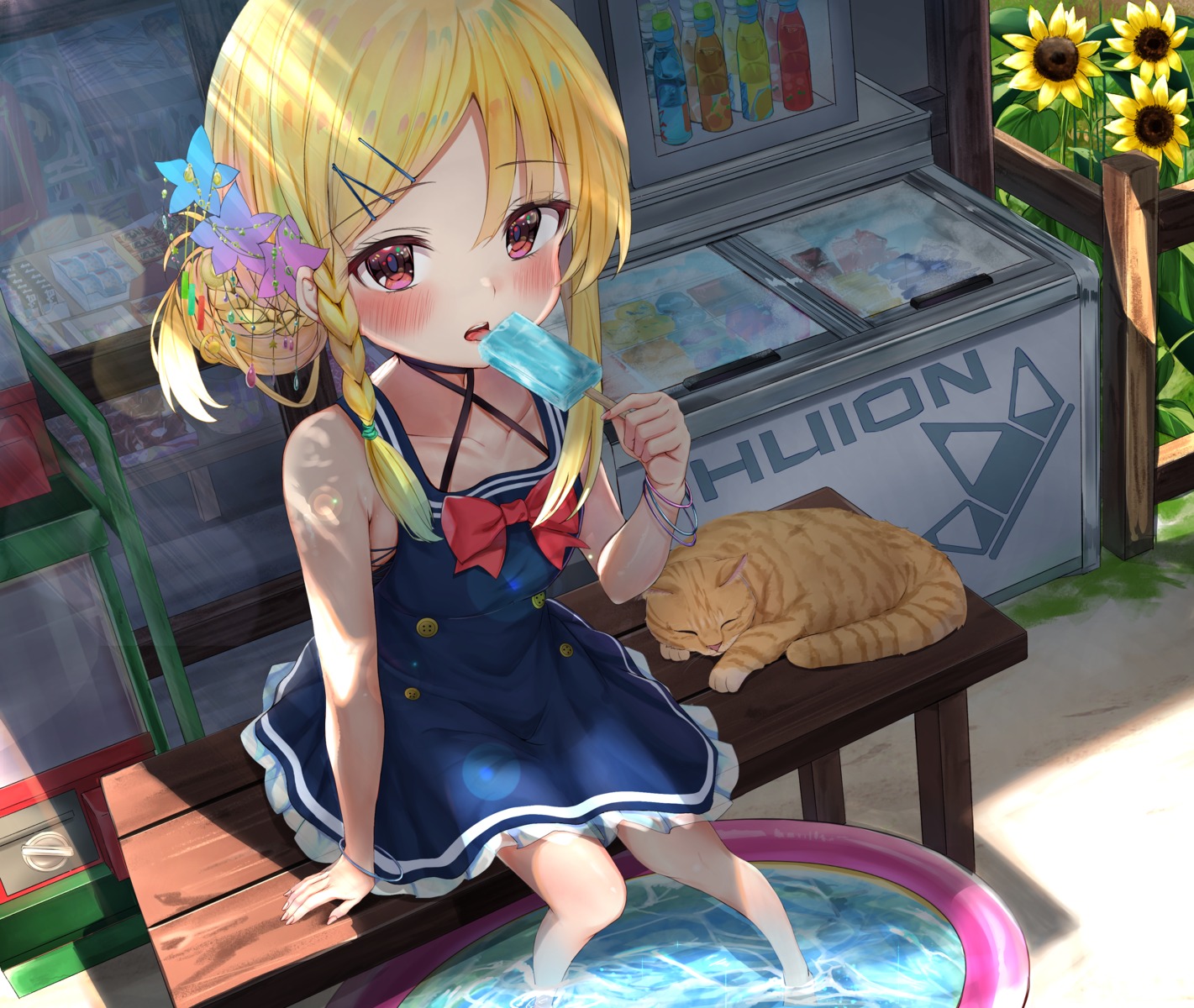 dress neko summer_dress tsukasa wet