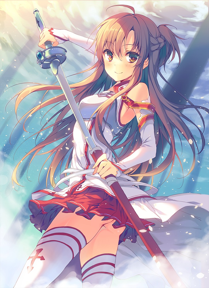 asuna_(sword_art_online) nopan reia sword sword_art_online thighhighs