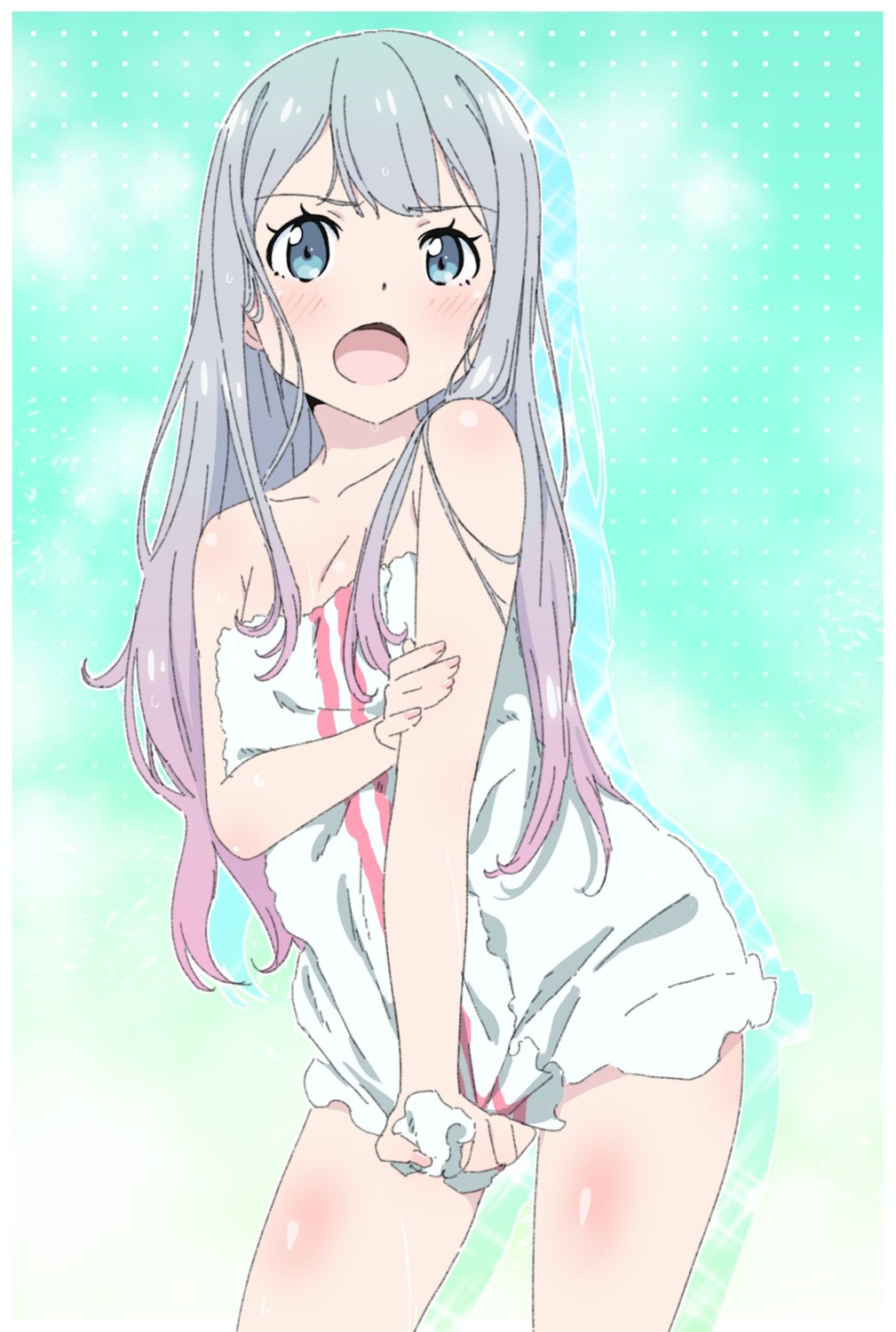 cleavage eromanga-sensei izumi_sagiri makicha towel wet