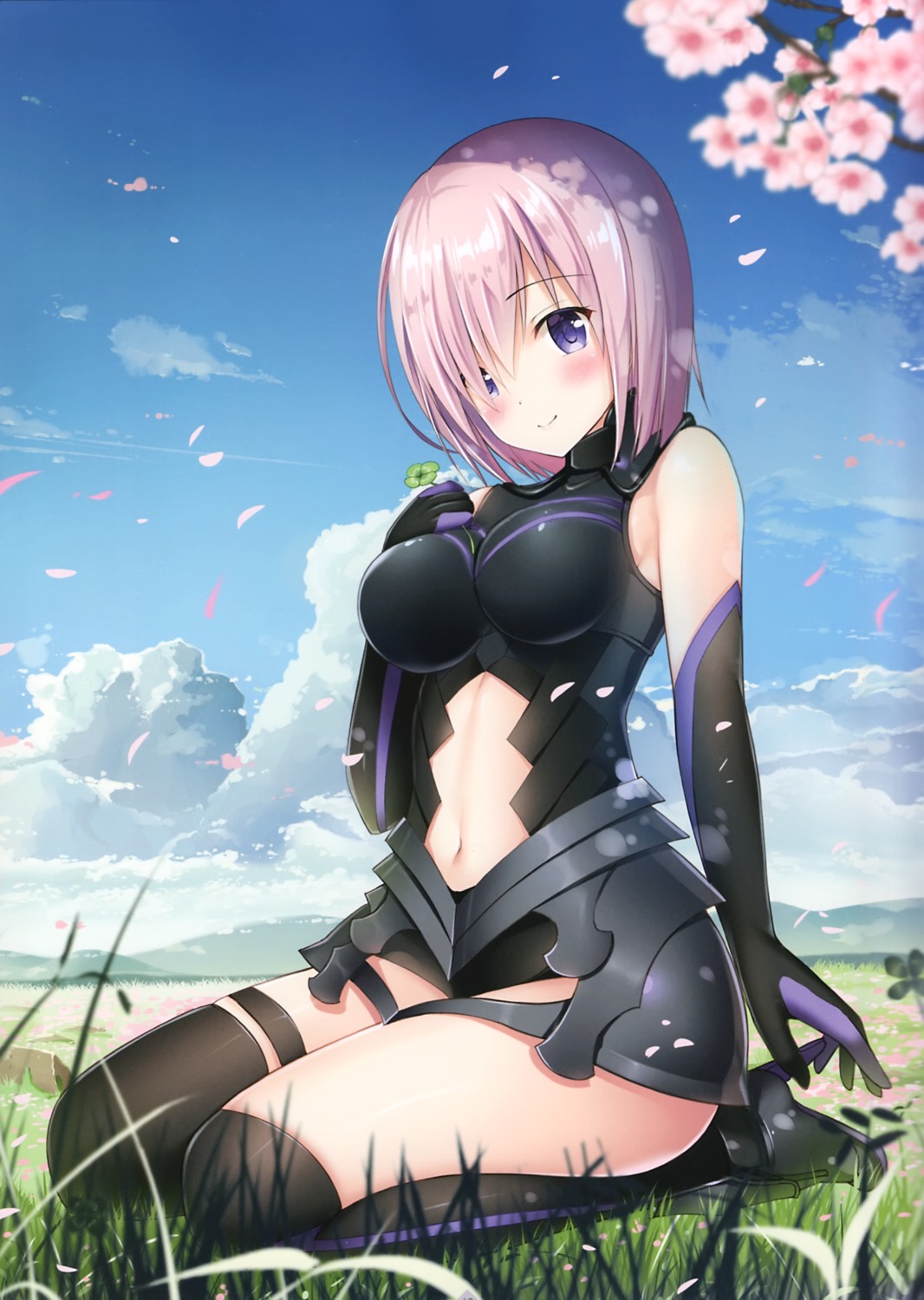 armor fate/grand_order garter heels mash_kyrielight thighhighs twinbox twinbox_(circle)