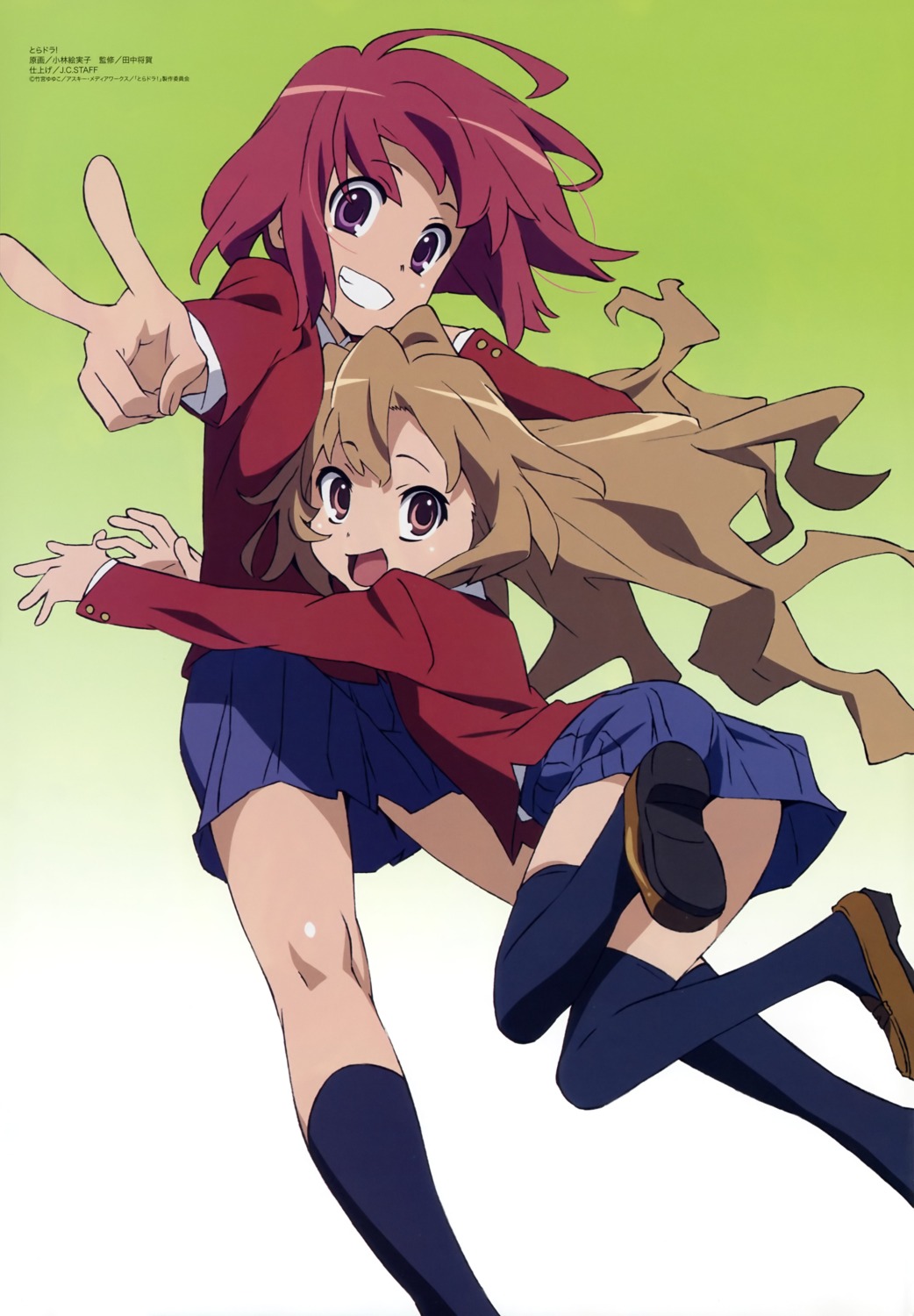 aisaka_taiga kobayashi_emiko kushieda_minori seifuku thighhighs toradora!