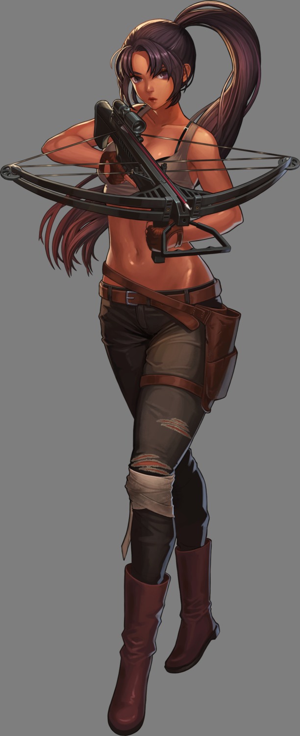 black_survival bra cleavage tagme torn_clothes transparent_png weapon