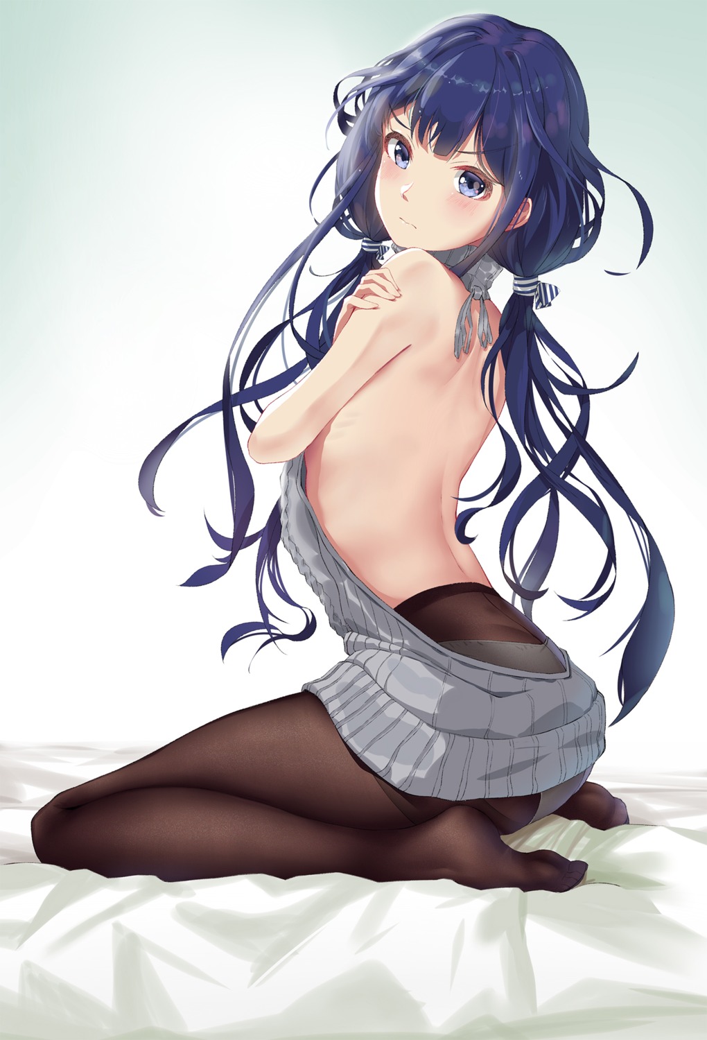 adagaki_aki chen_ghh feet masamune-kun_no_revenge no_bra pantsu pantyhose sweater