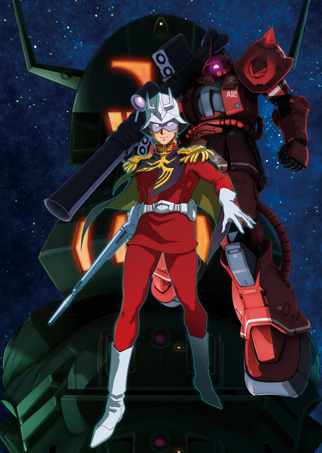 char_aznable gundam gundam_the_origin kotobuki_tsukasa mecha weapon