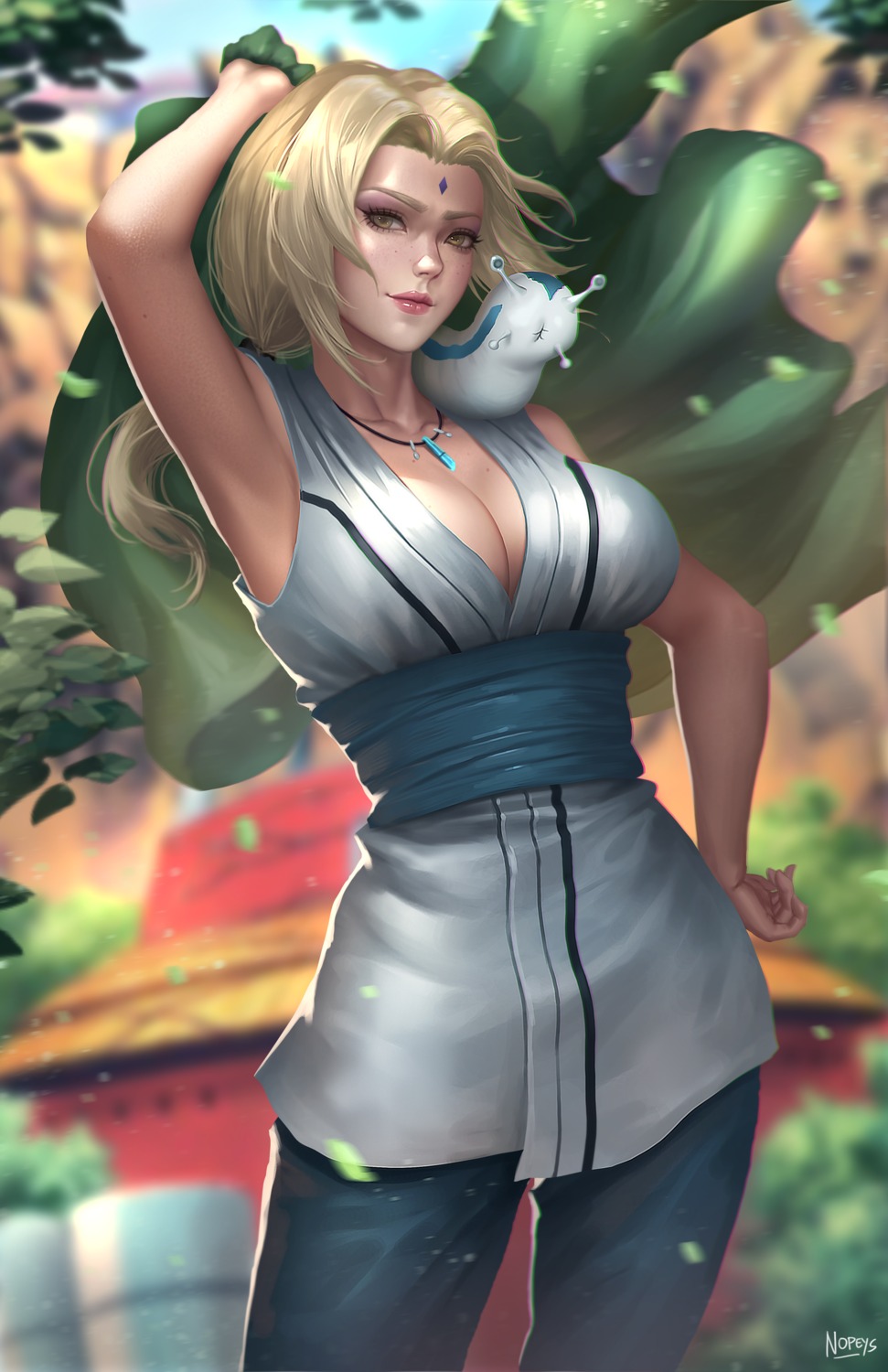 cleavage japanese_clothes katsuyu naruto no_bra nopeys tsunade