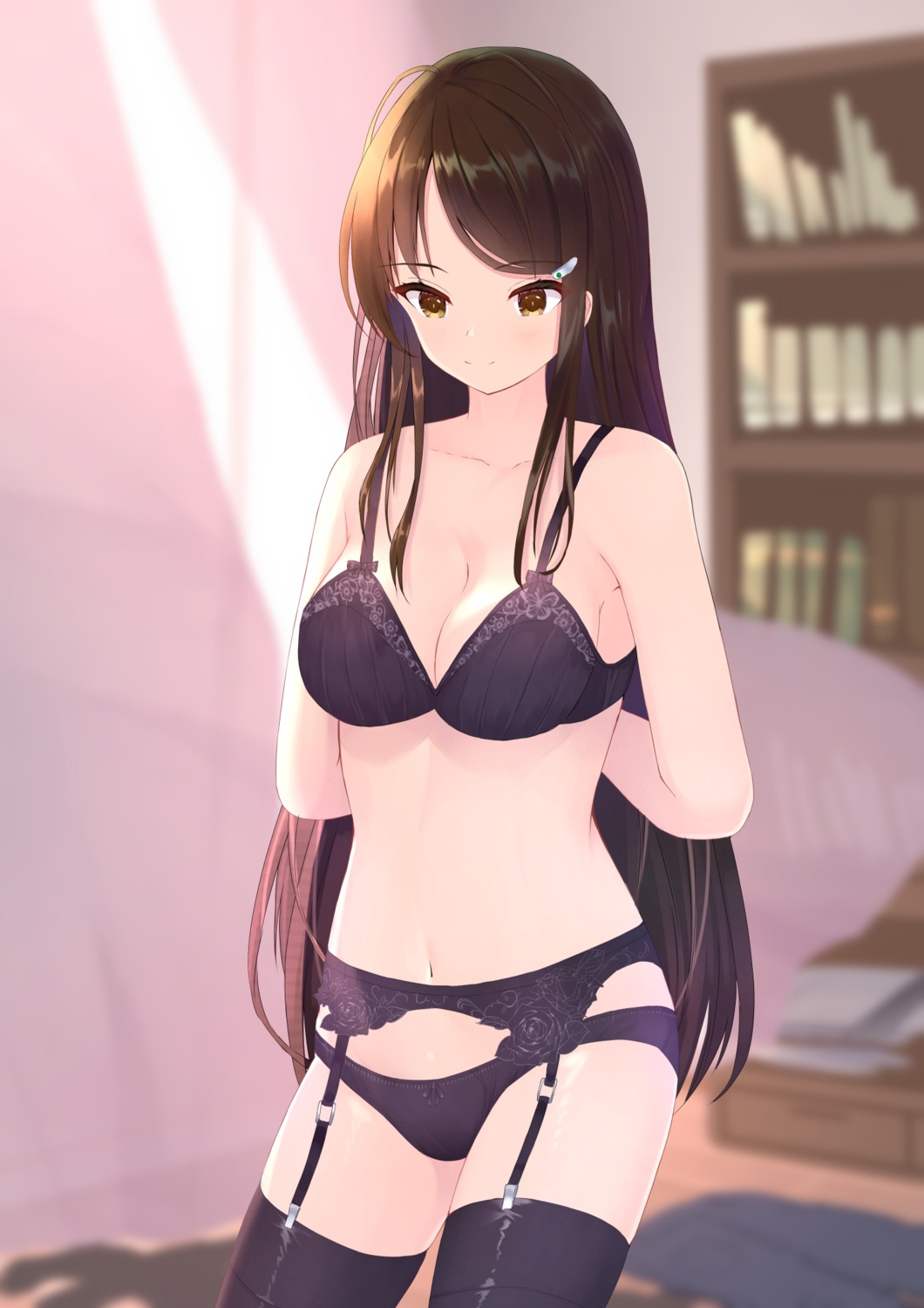 bra cleavage garter_belt pantsu stockings tagme thighhighs