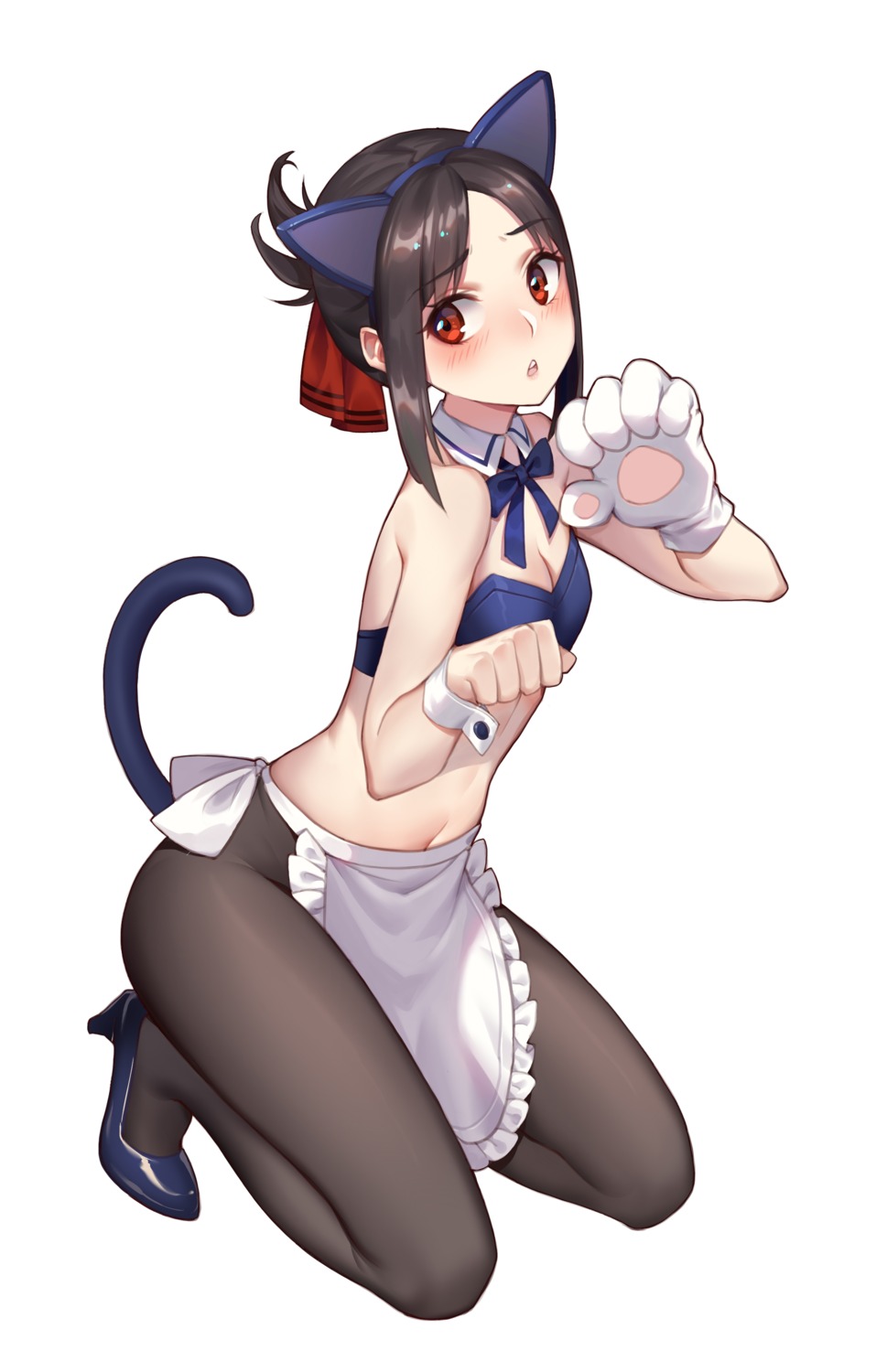 animal_ears cleavage heels kaguya-sama_wa_kokurasetai_~tensai-tachi_no_renai_zunousen~ maid maoshinian1 nekomimi pantyhose shinomiya_kaguya tail