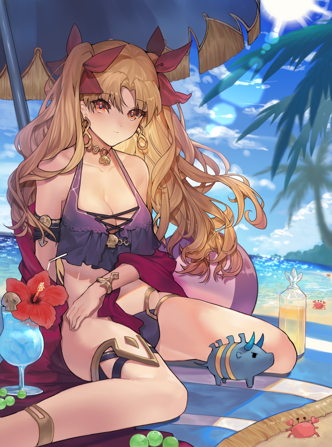 bikini cleavage ereshkigal_(fate/grand_order) fate/grand_order garter sakupannda06o swimsuits