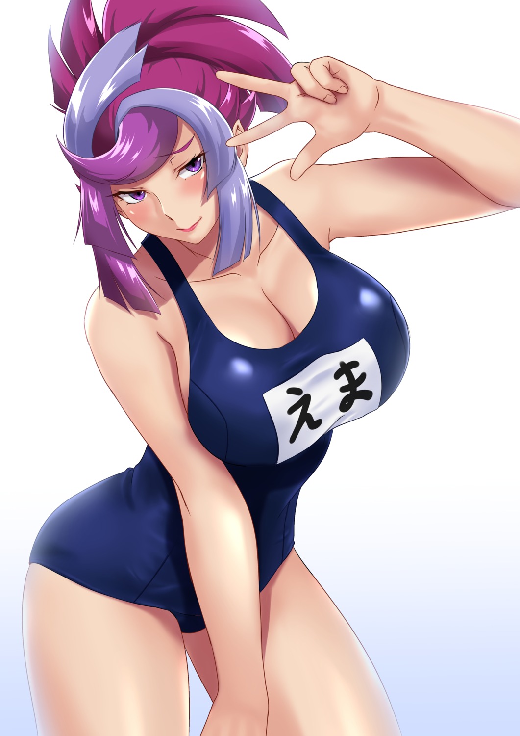 bessho_ema cleavage muto_dt school_swimsuit swimsuits yugioh yugioh_vrains