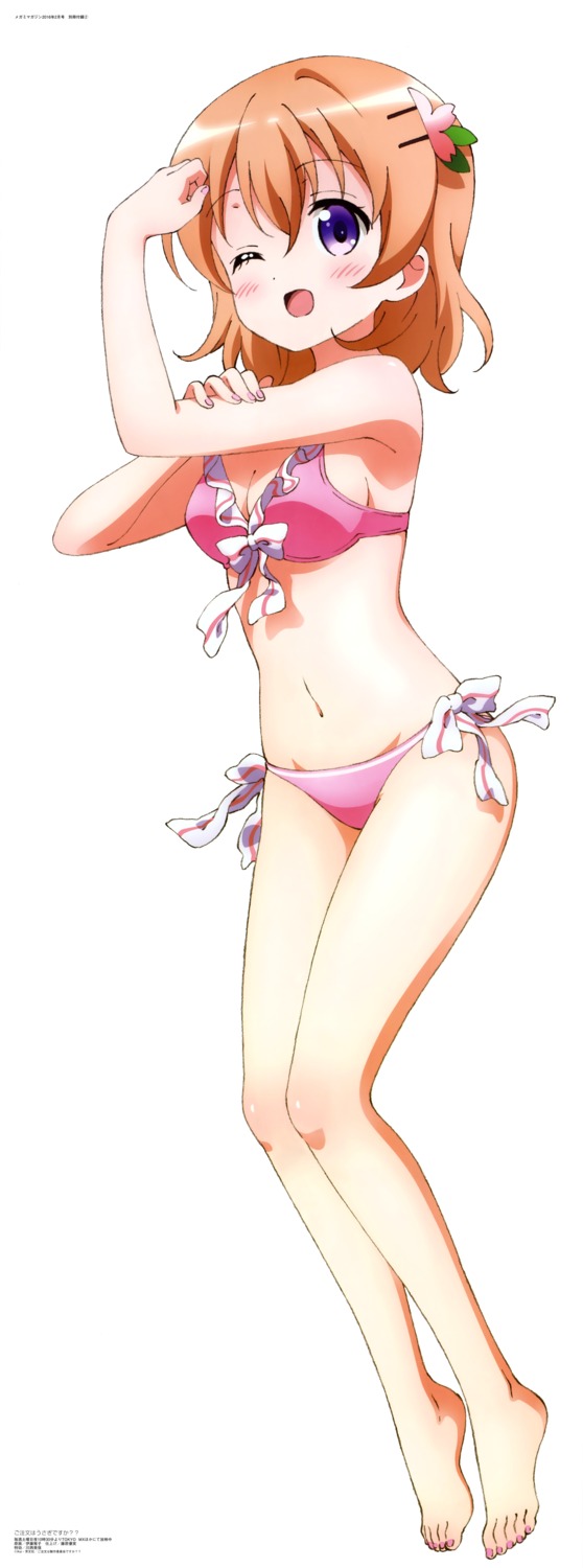 bikini cleavage gochuumon_wa_usagi_desu_ka? hoto_cocoa itou_masako swimsuits