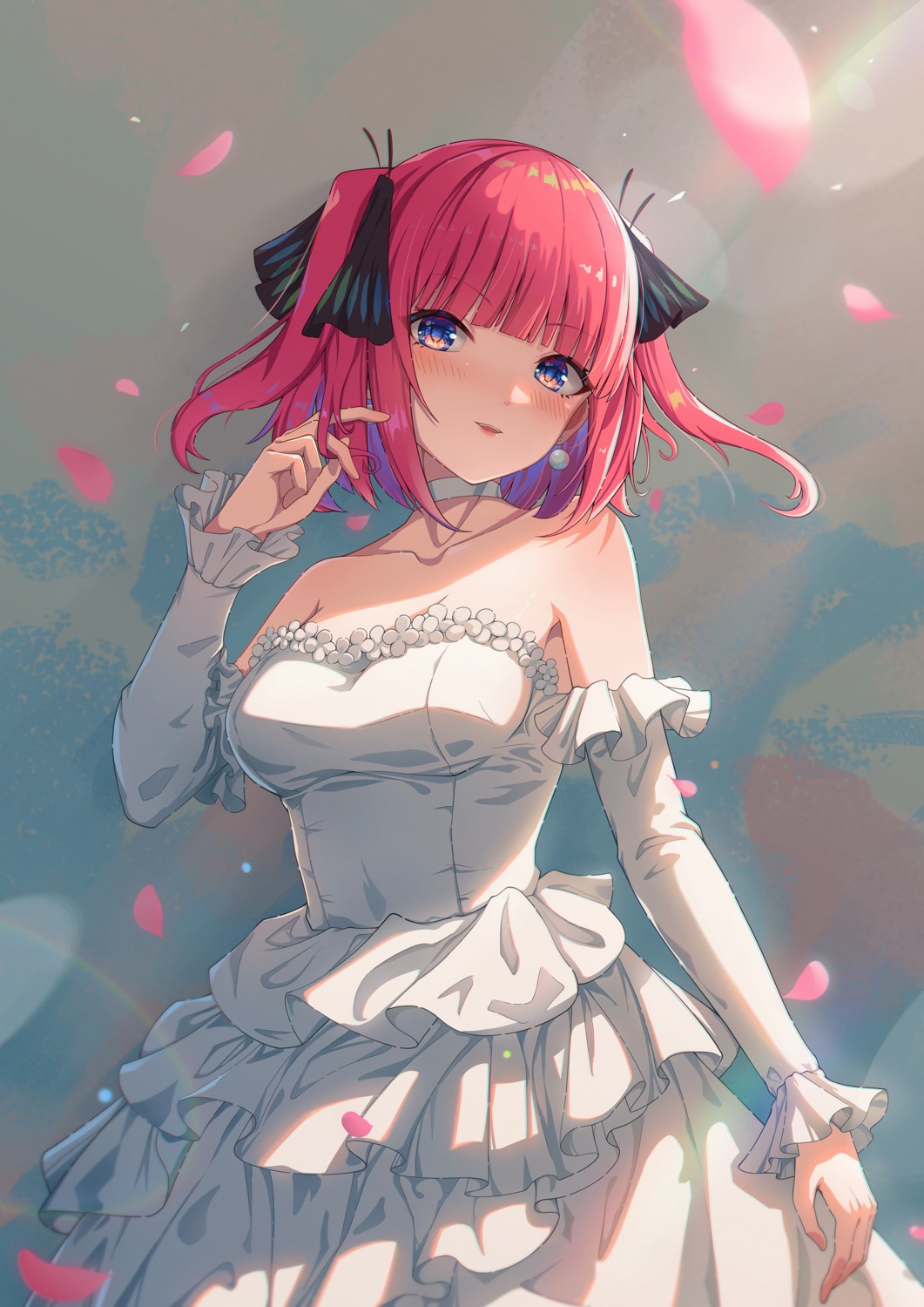 5-toubun_no_hanayome dress nakano_nino no_bra wedding_dress xiayou_sieg