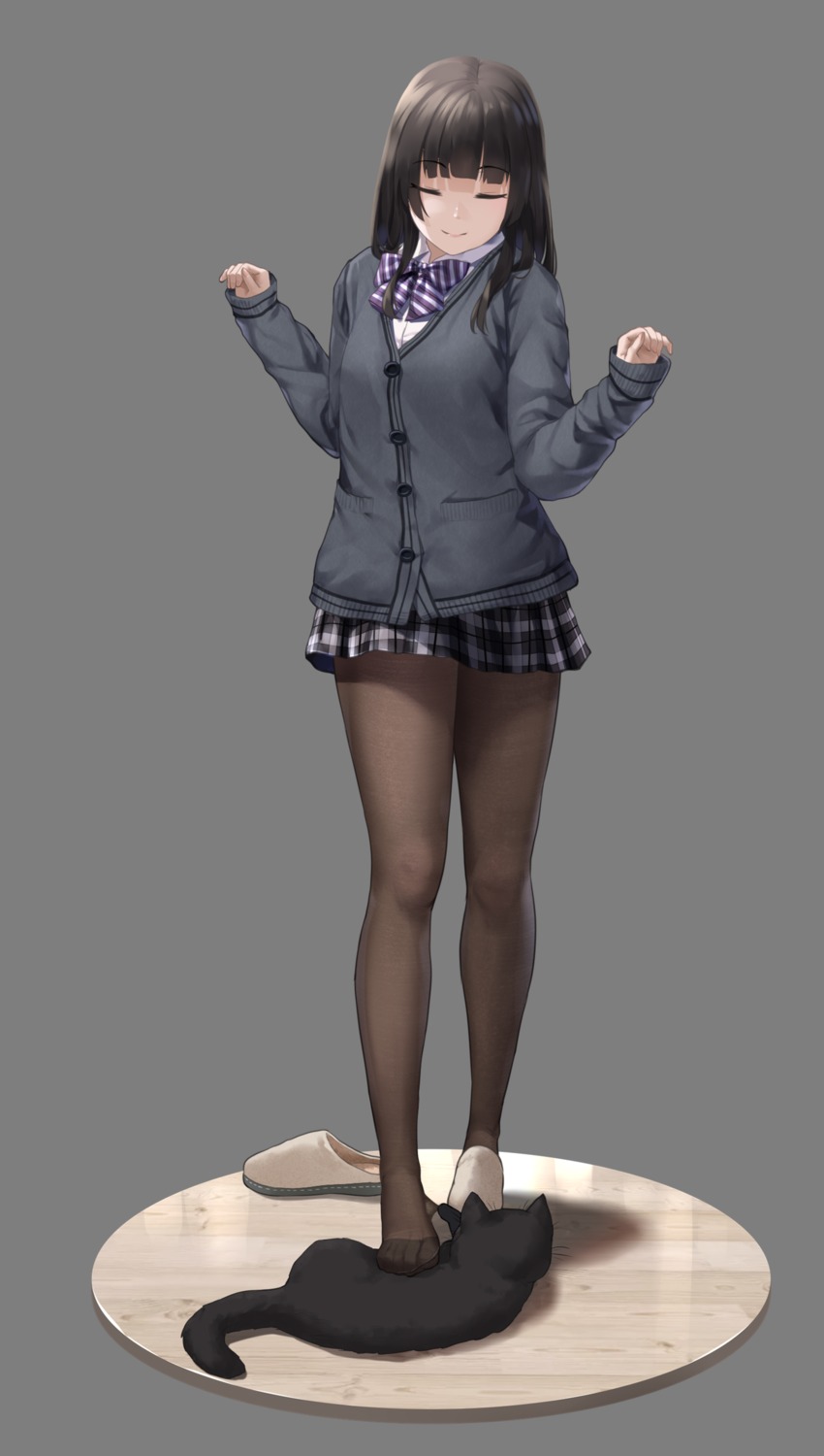 neko pantyhose seifuku sweater too-ye transparent_png