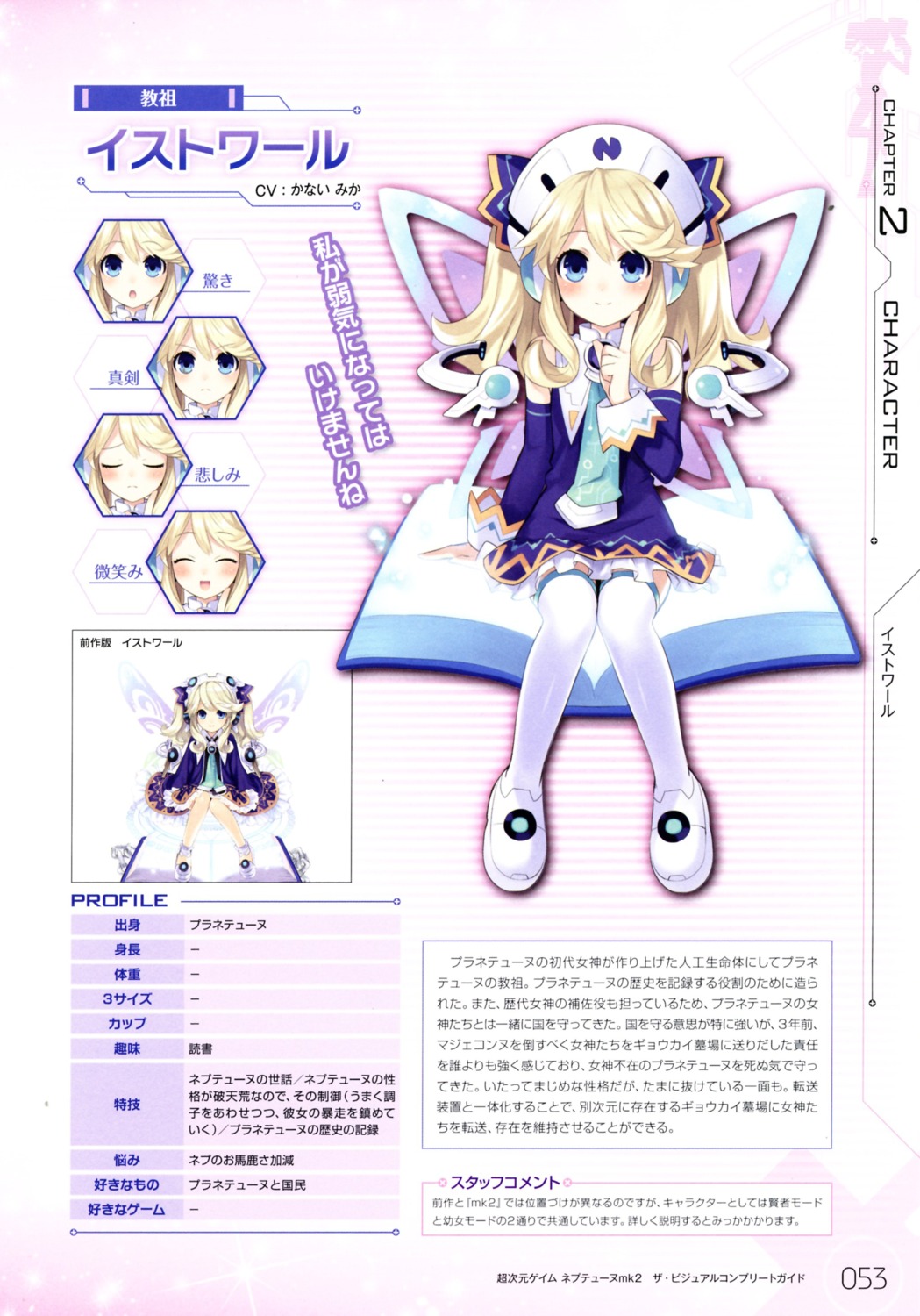Tsunako Choujigen Game Neptune Choujigen Game Neptune Mk2 Histoire Expression Profile Page Thighhighs Wings Yande Re