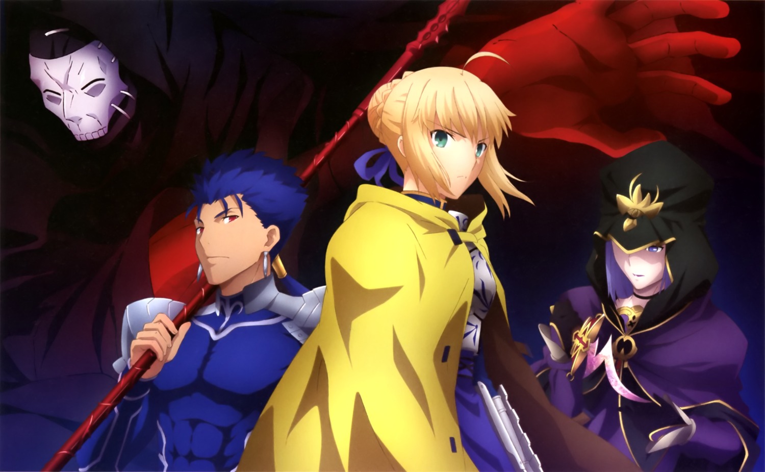 armor caster dress fate/stay_night fate/stay_night_heaven's_feel fujimoto_noriko lancer saber true_assassin weapon