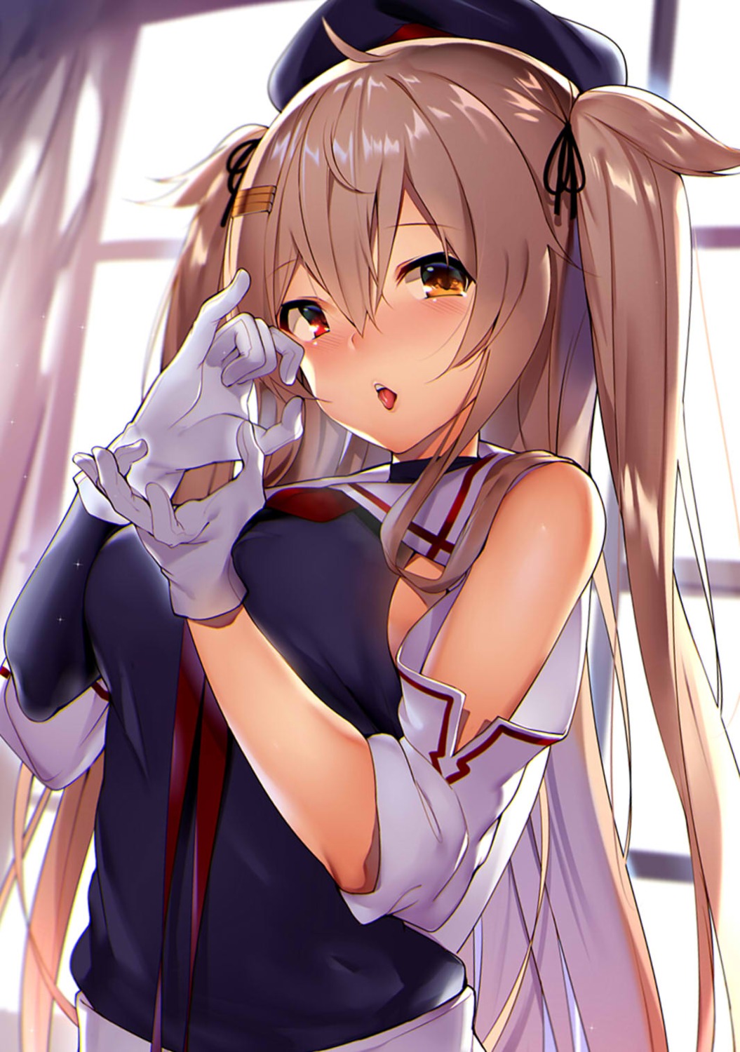 heterochromia kantai_collection murasame_(kancolle) orihi_chihiro seifuku