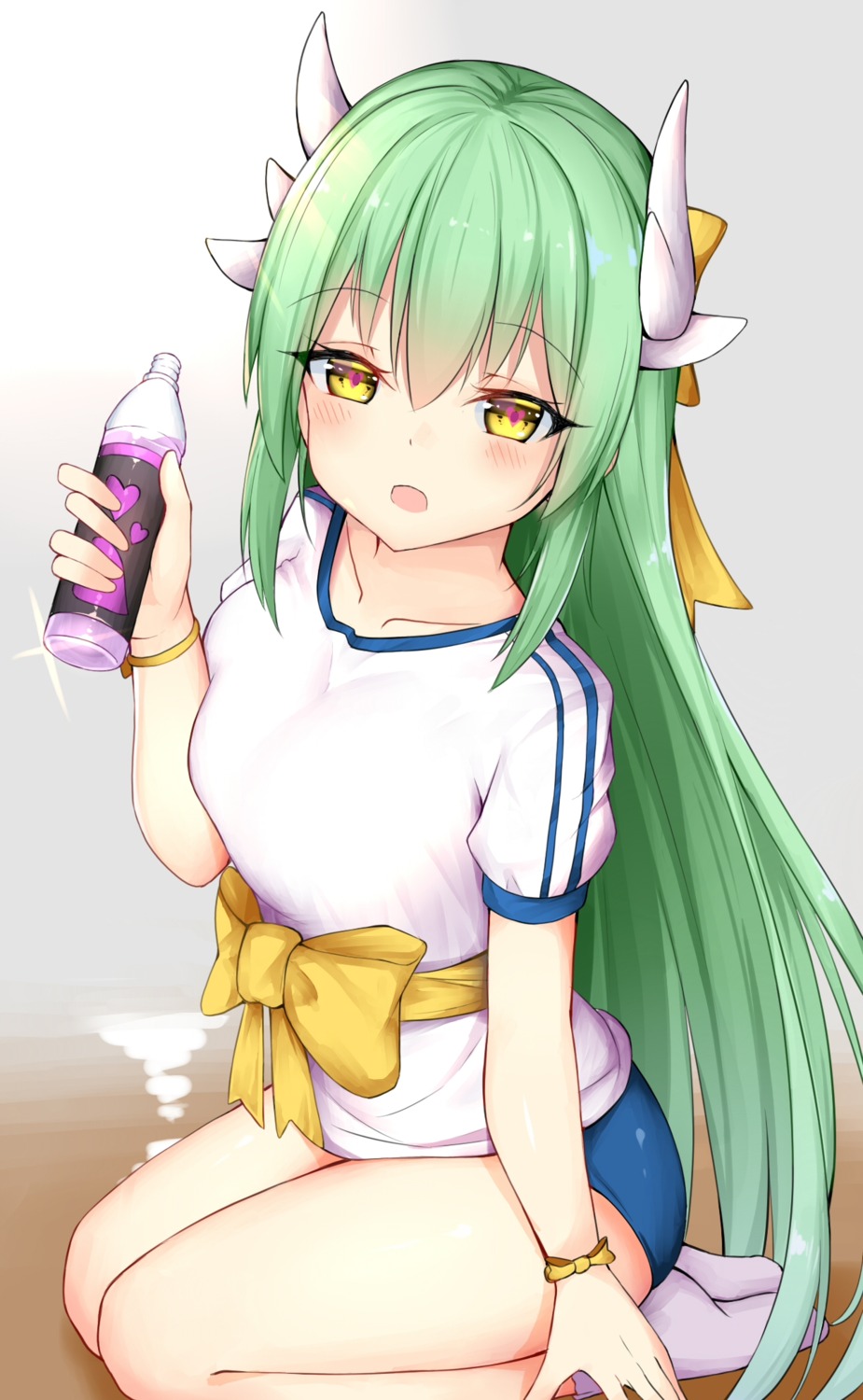 buruma chixiao fate/grand_order gym_uniform horns kiyohime_(fate/grand_order)