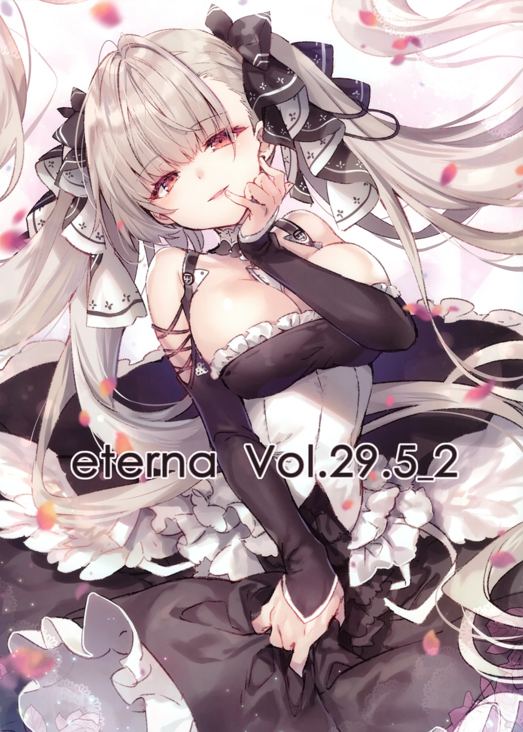 azur_lane breast_hold eterna formidable_(azur_lane) gothic_lolita lolita_fashion no_bra riichu skirt_lift