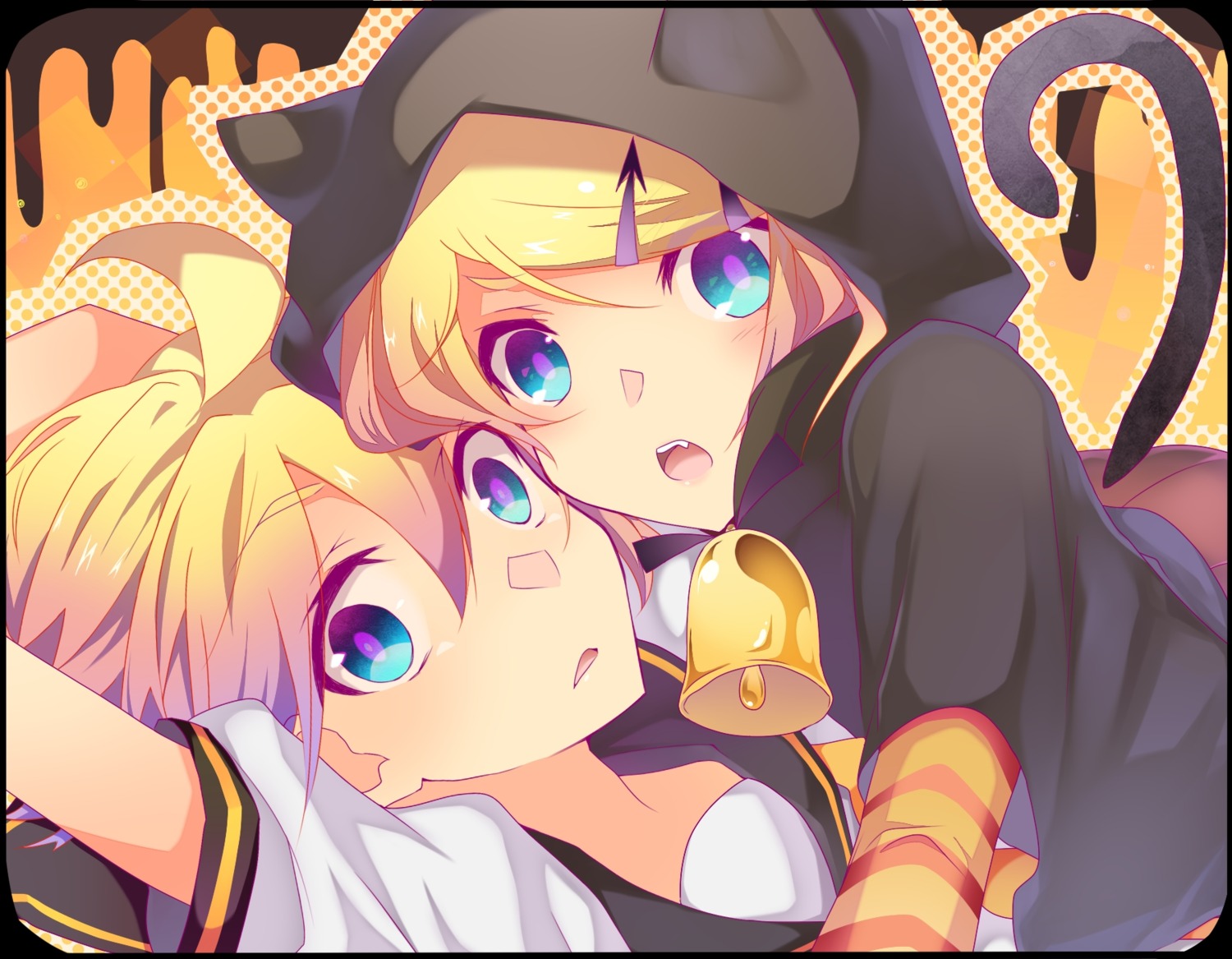 kagamine_len kagamine_rin seifuku temari_(artist) vocaloid