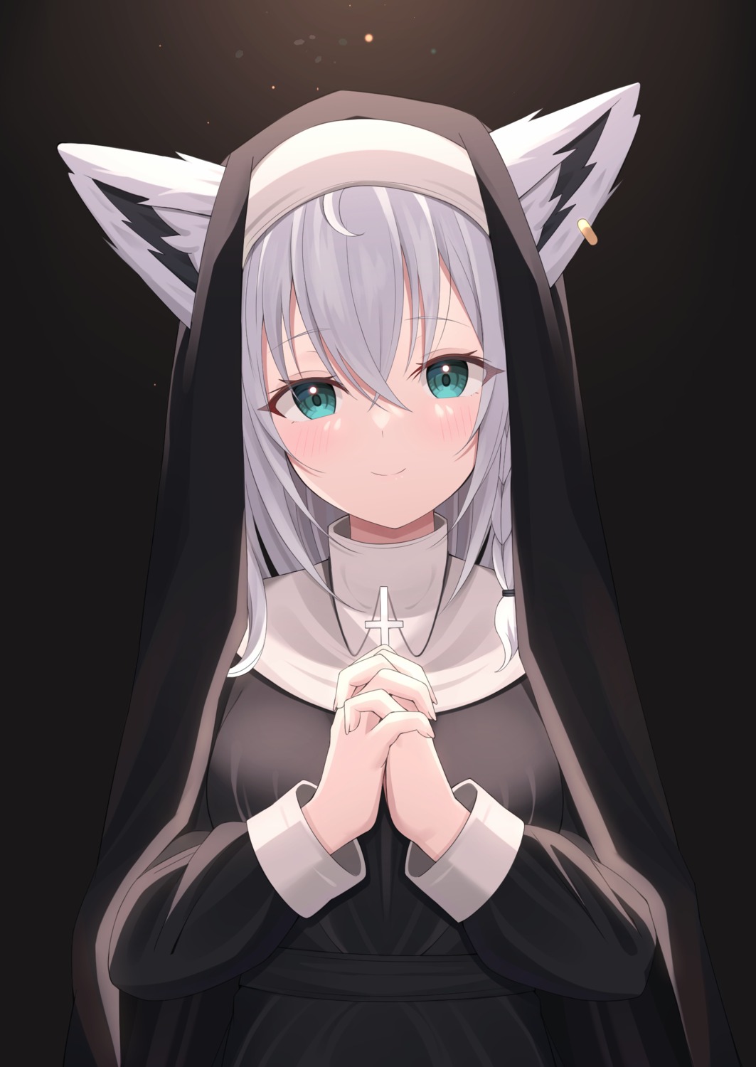 animal_ears hololive hololive_gamers kitsune nun shirakami_fubuki starfox1015