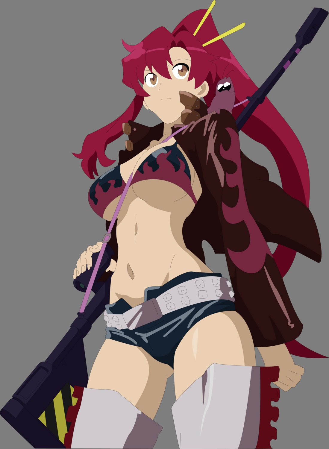 bikini_top open_shirt swimsuits tengen_toppa_gurren_lagann transparent_png vector_trace yoko