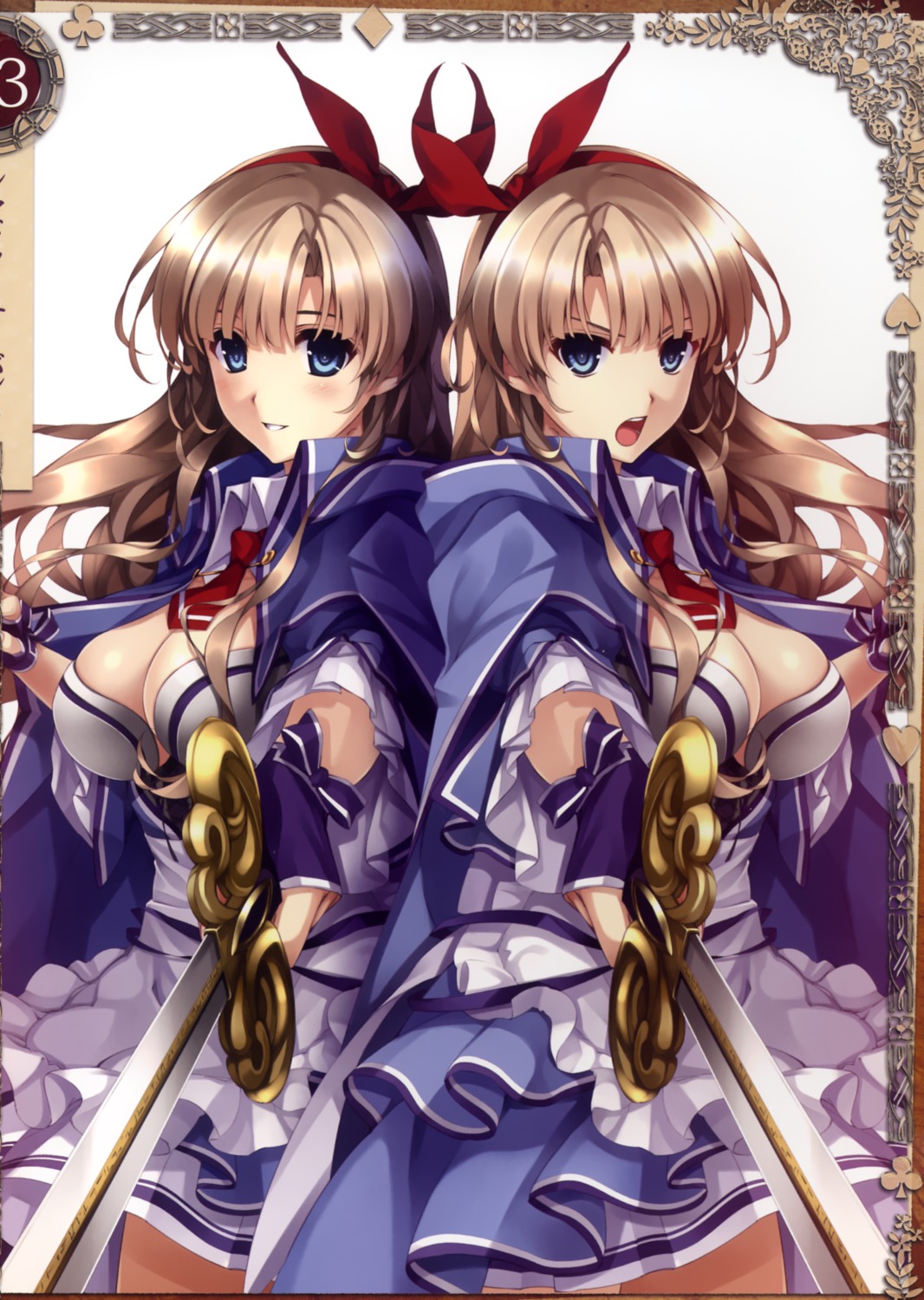 alicia_(queen's_blade) cleavage misaki_kurehito queen's_blade queen's_blade_grimoire sword