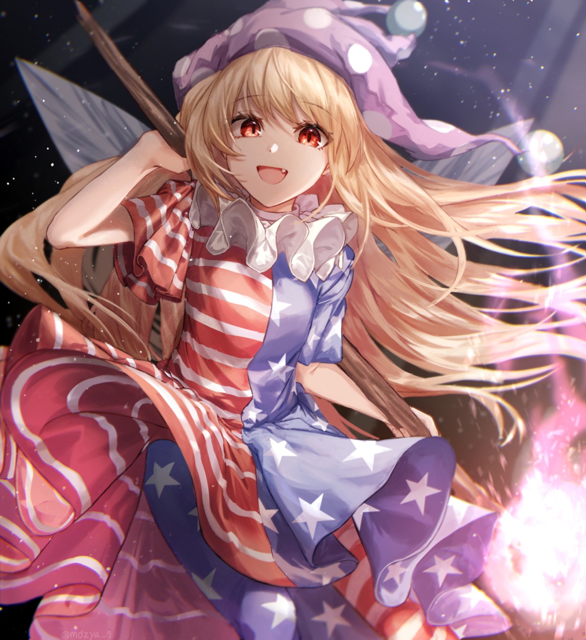 clownpiece dress mozuno_(mozya_7) pantyhose skirt_lift touhou