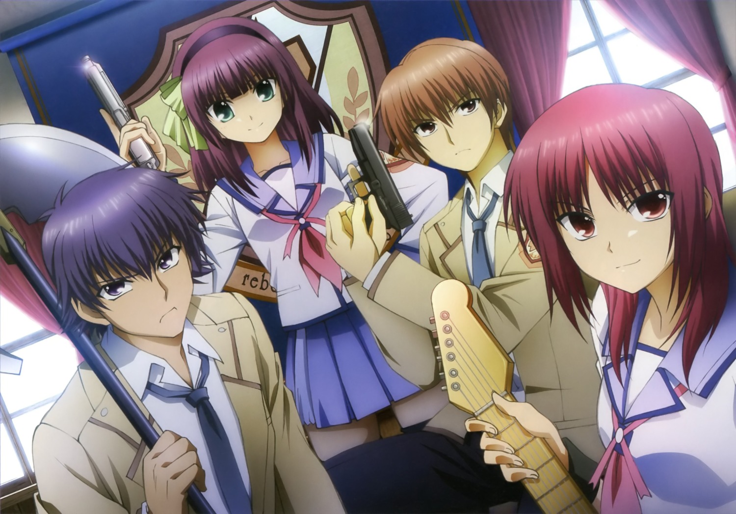 angel_beats! gun iwasawa_masami nakamura_shingo nakamura_yuri noda otonashi_yuzuru