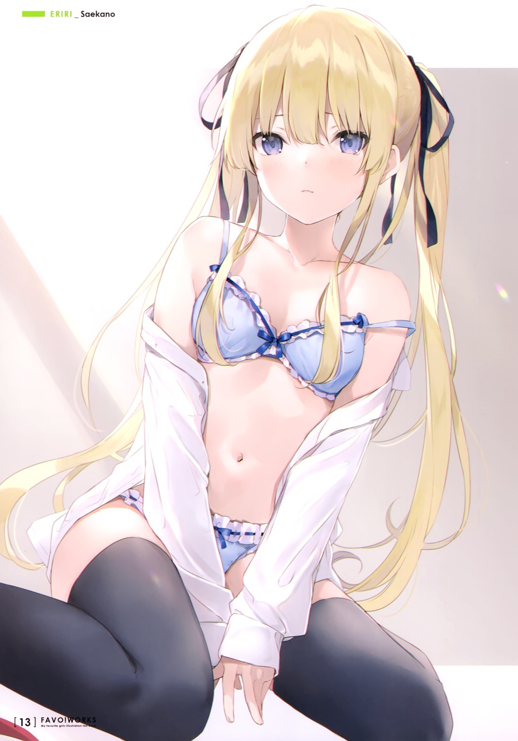 6u bra eternal_land open_shirt pantsu saenai_heroine_no_sodatekata sawamura_spencer_eriri thighhighs